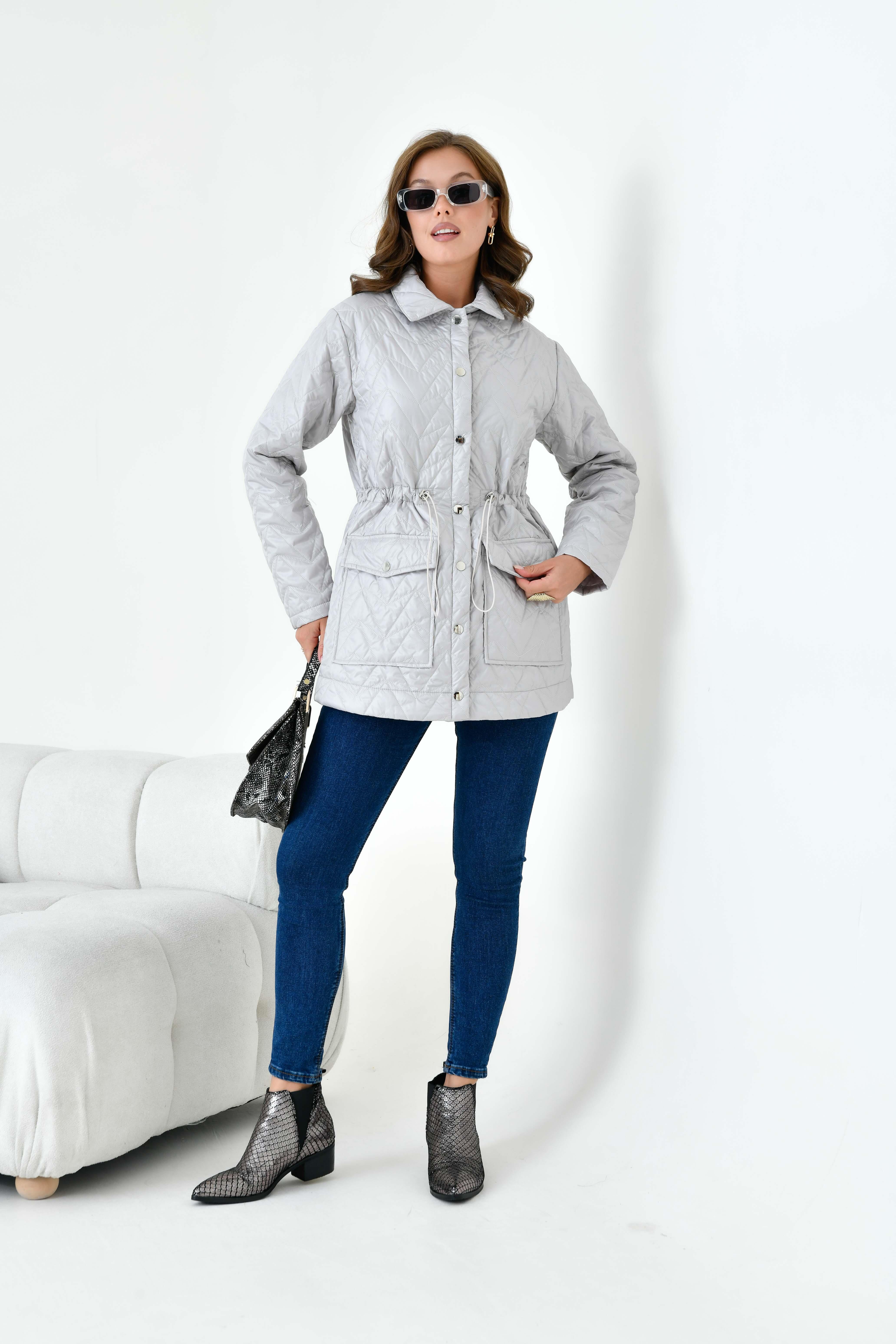 Ftz Women Kadın Kapitoneli Kap Gri 30628