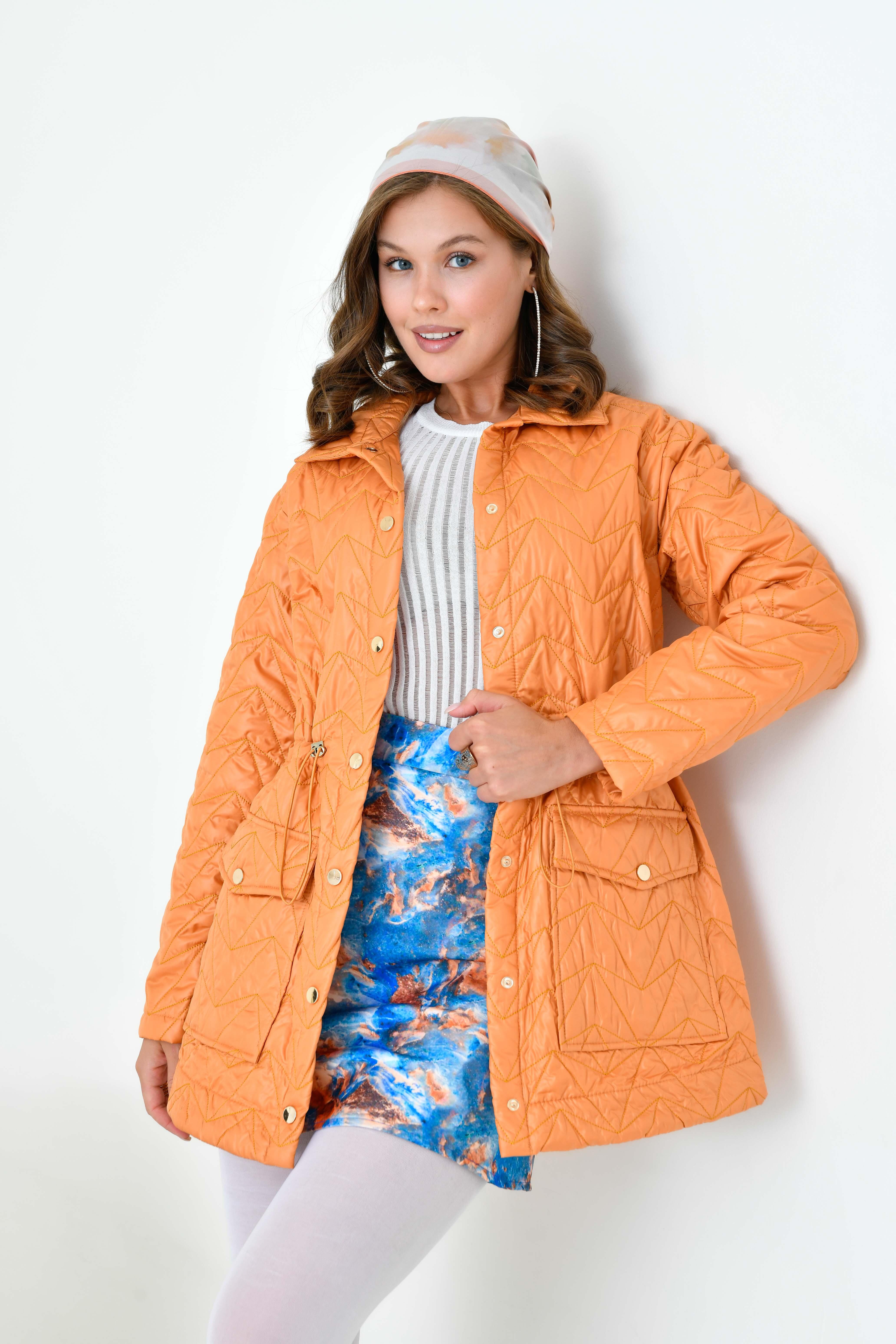 Ftz Women Kadın Kapitoneli Kap Hardal 30628