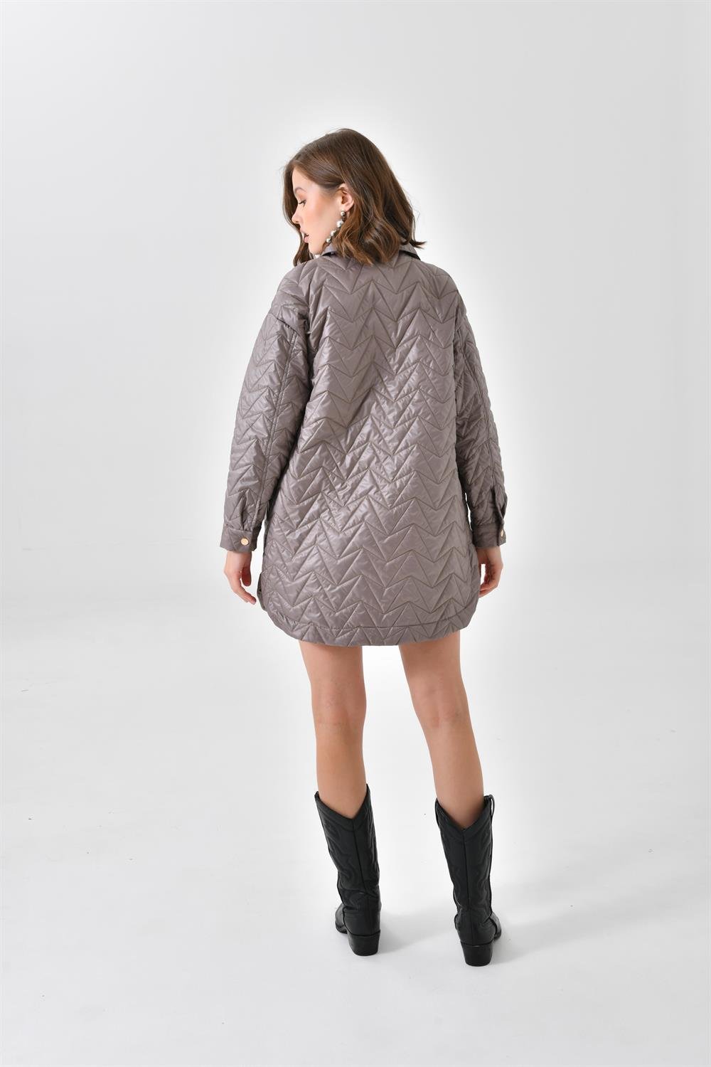 Ftz Women Kadın Kapitoneli Kap Kahve