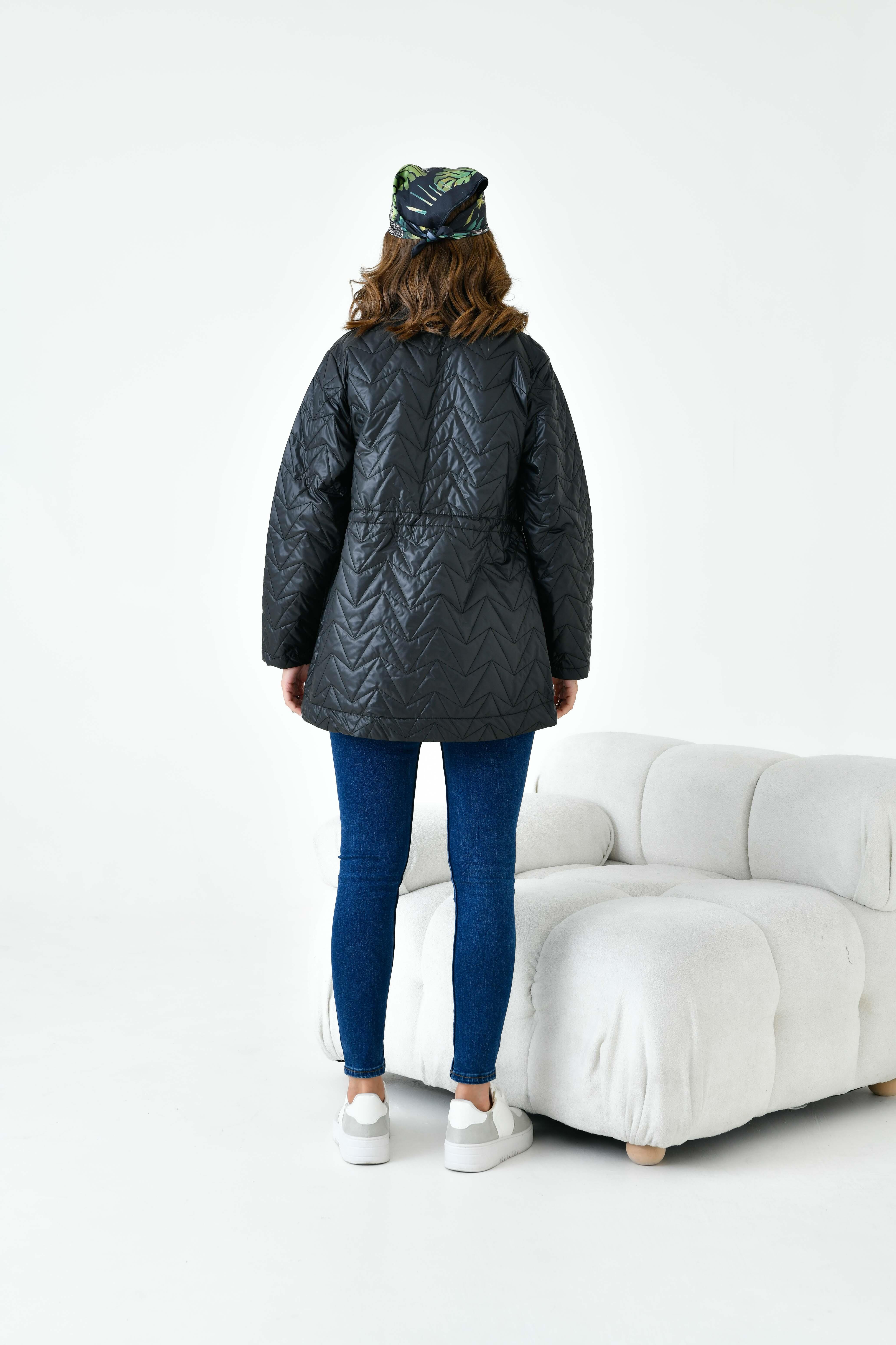 Ftz Women Kadın Kapitoneli Kap Siyah 30628