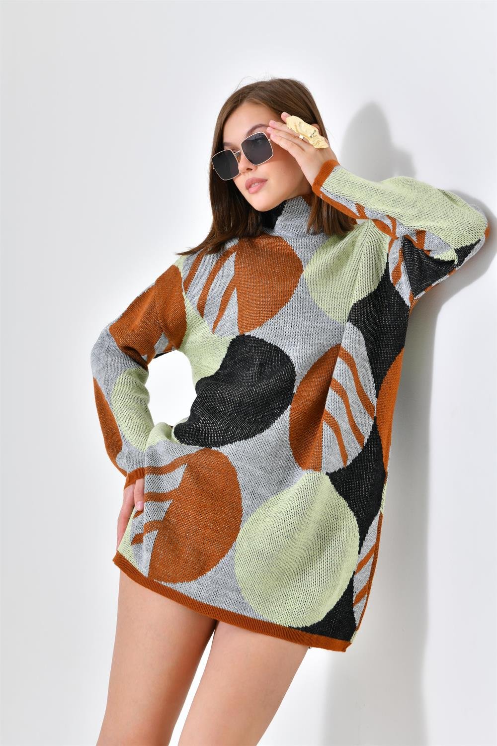 Ftz Women Kadın Kendiliğinden Yakalı Bluz Kiremit 20042