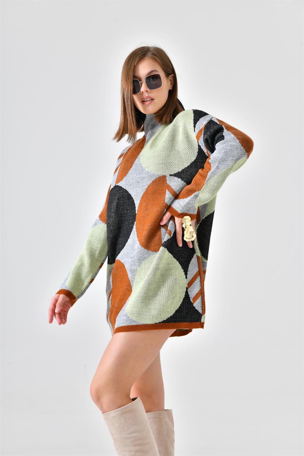 Ftz Women Kadın Kendiliğinden Yakalı Bluz Kiremit 20042