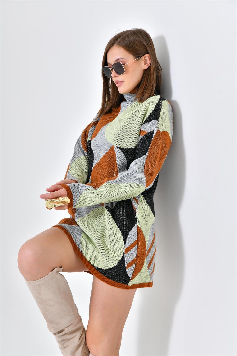 Ftz Women Kadın Kendiliğinden Yakalı Bluz Kiremit 20042