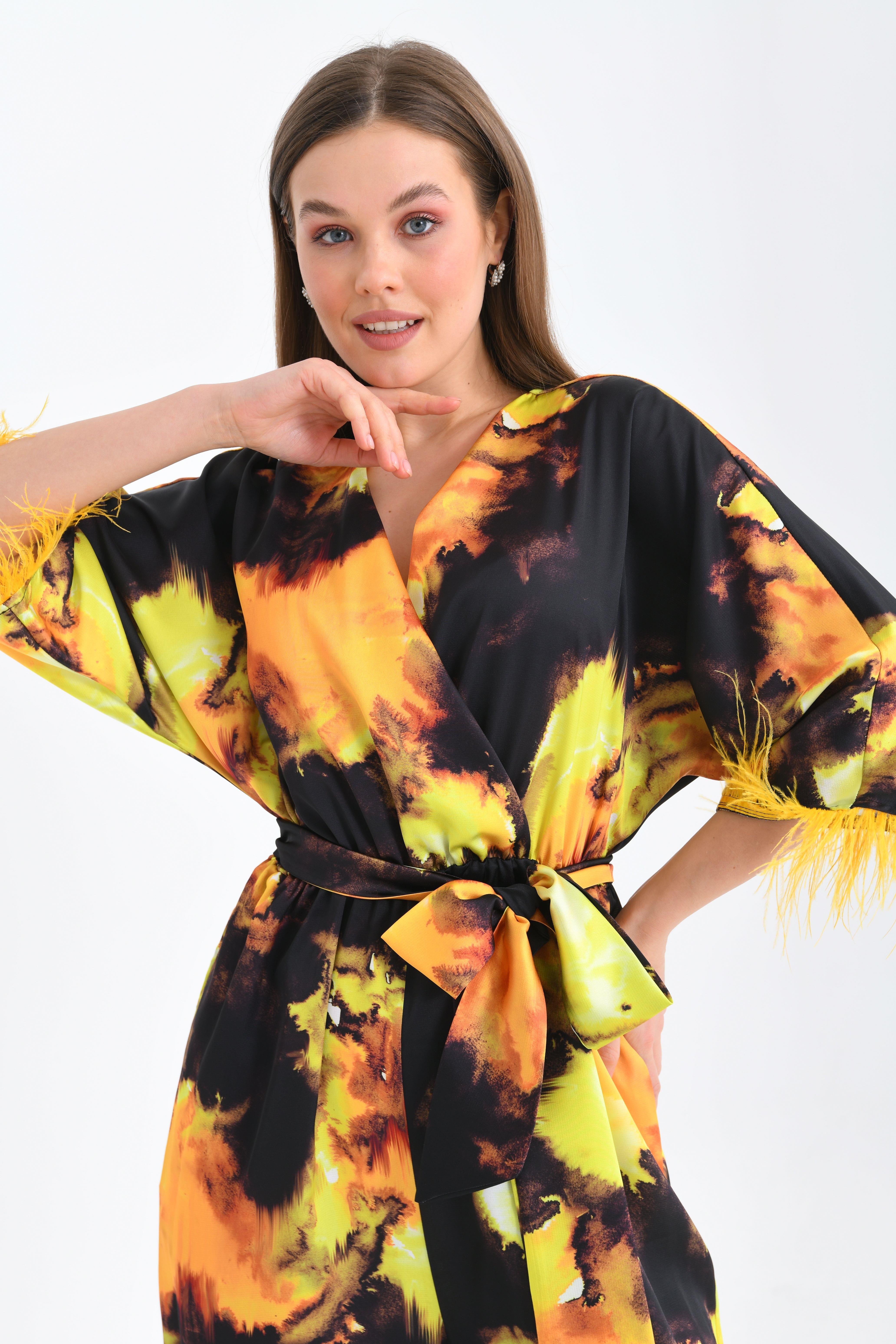 FTZ Women Kadın Kolar Tüğlü Tulum  Sarı 30448