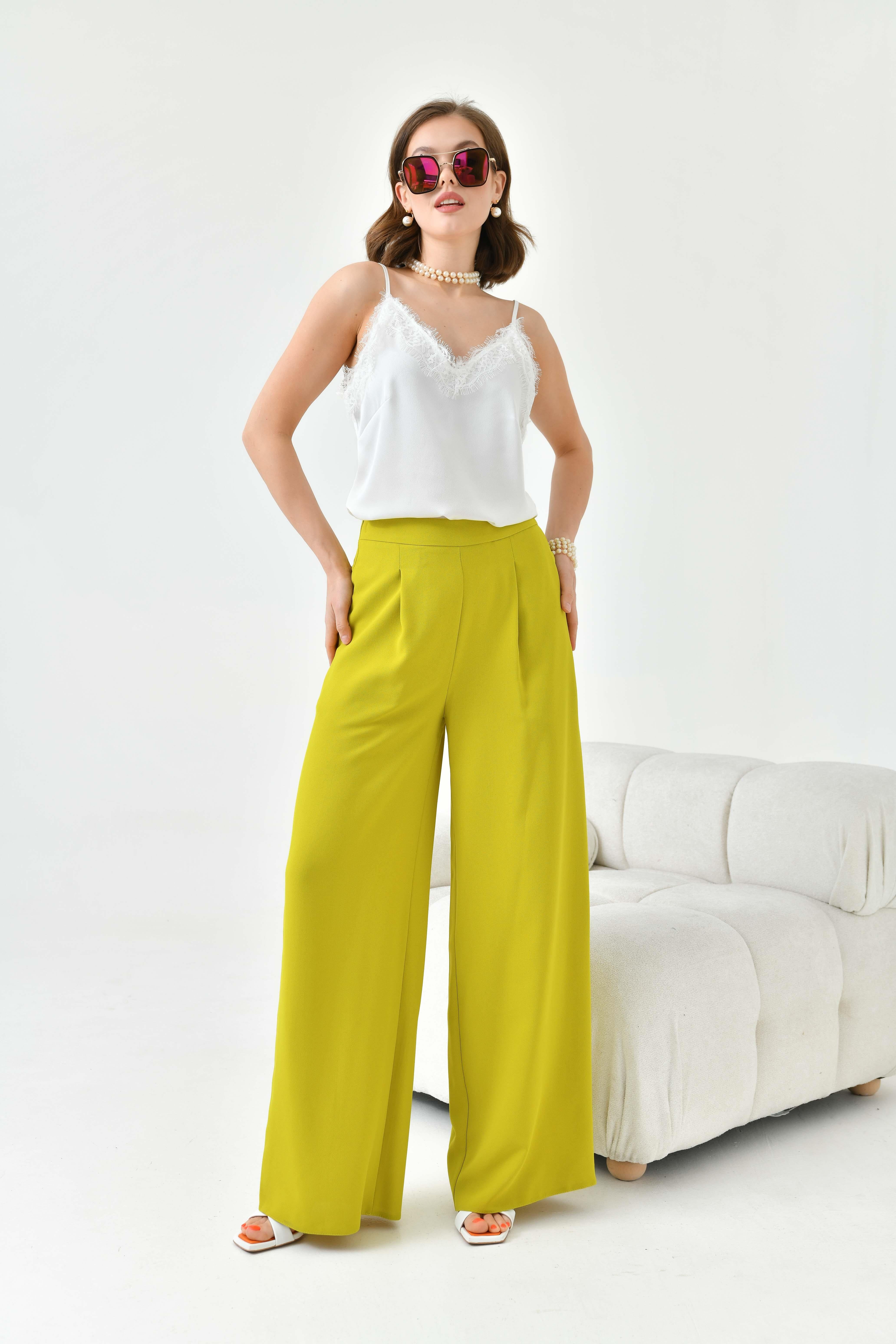 FTZ Women Kadın Lastikli Pantolon  Asit 30756