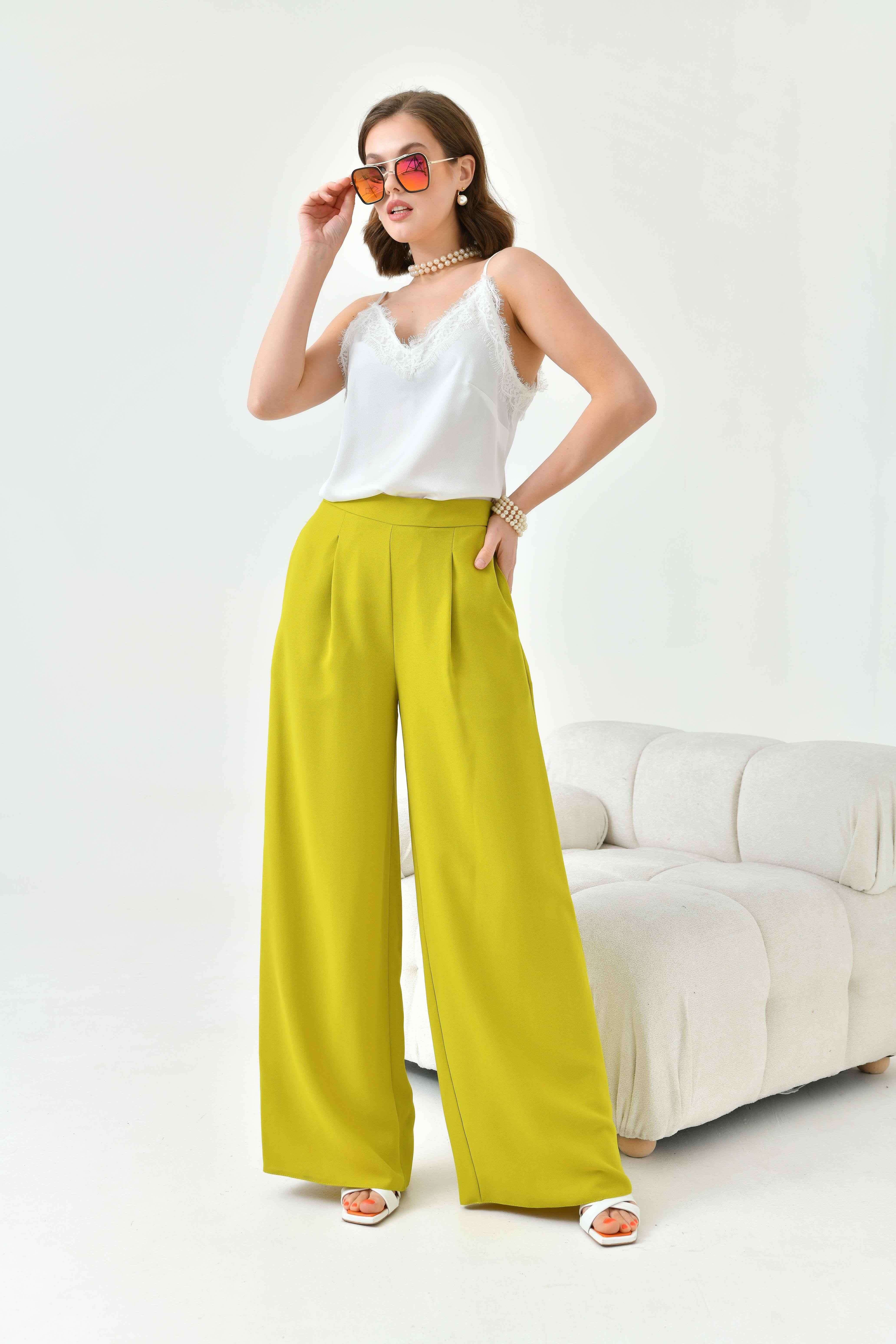 FTZ Women Kadın Lastikli Pantolon  Asit 30756