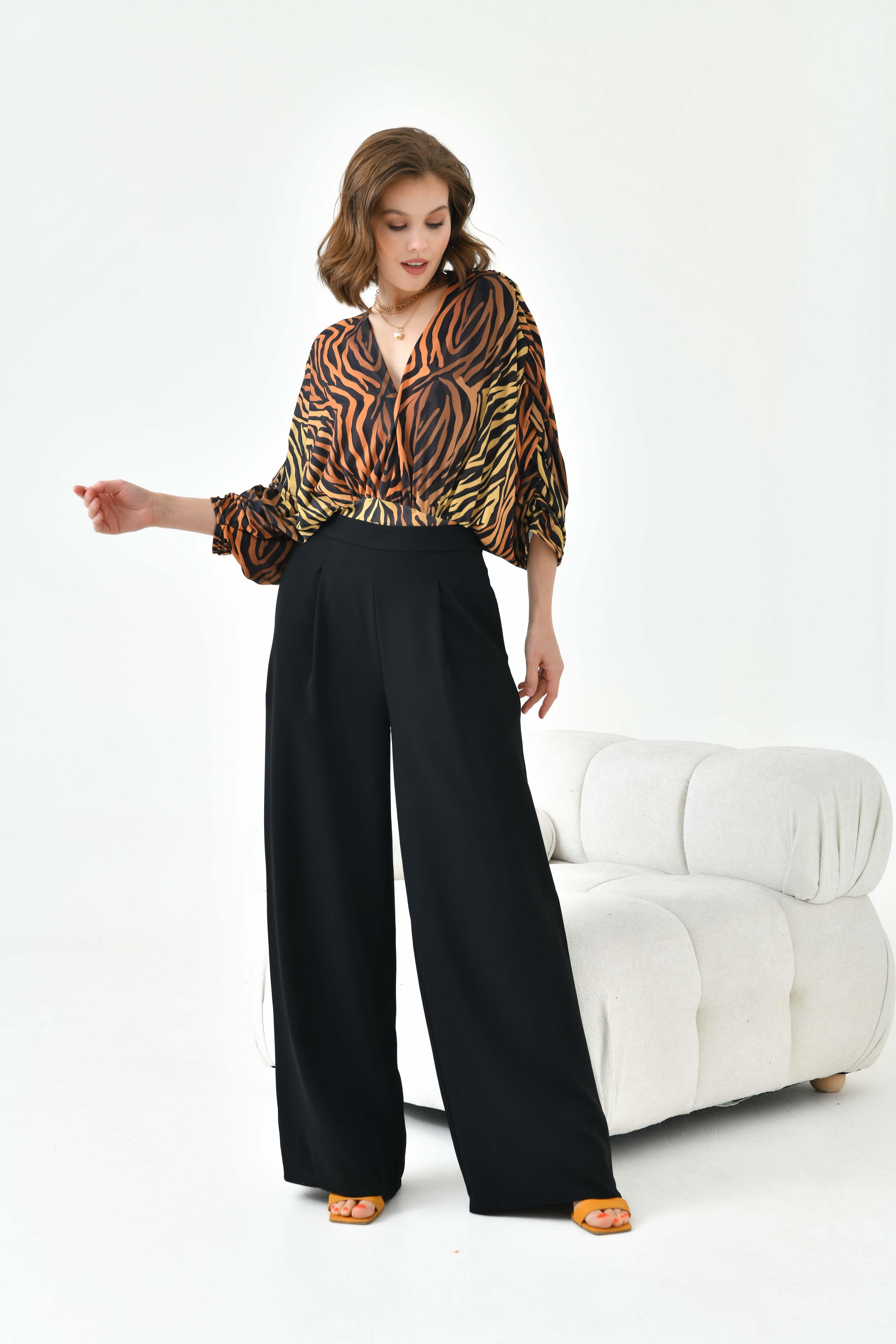 Ftz Women Kadın Lastikli Pantolon Siyah 30756