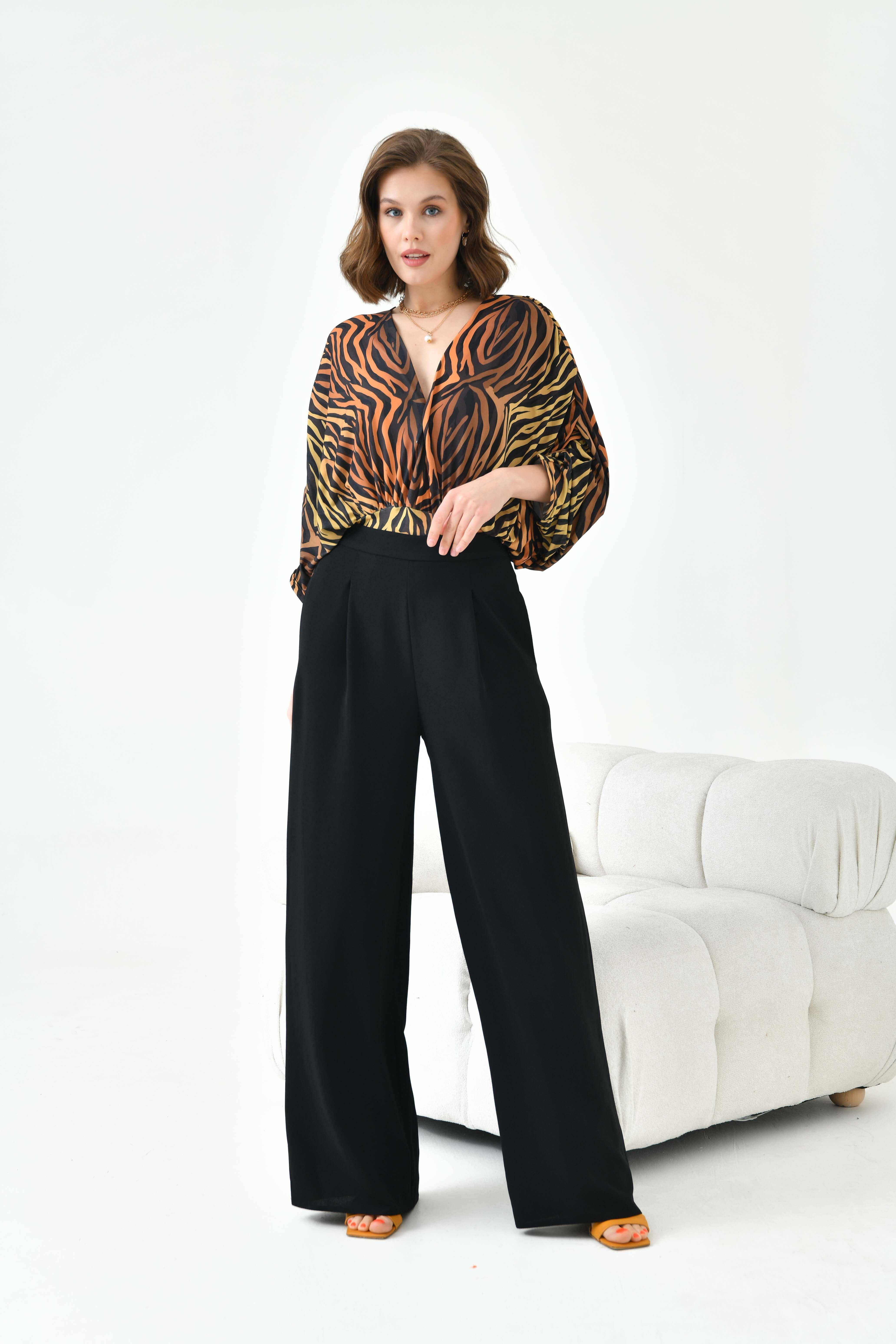 Ftz Women Kadın Lastikli Pantolon Siyah 30756