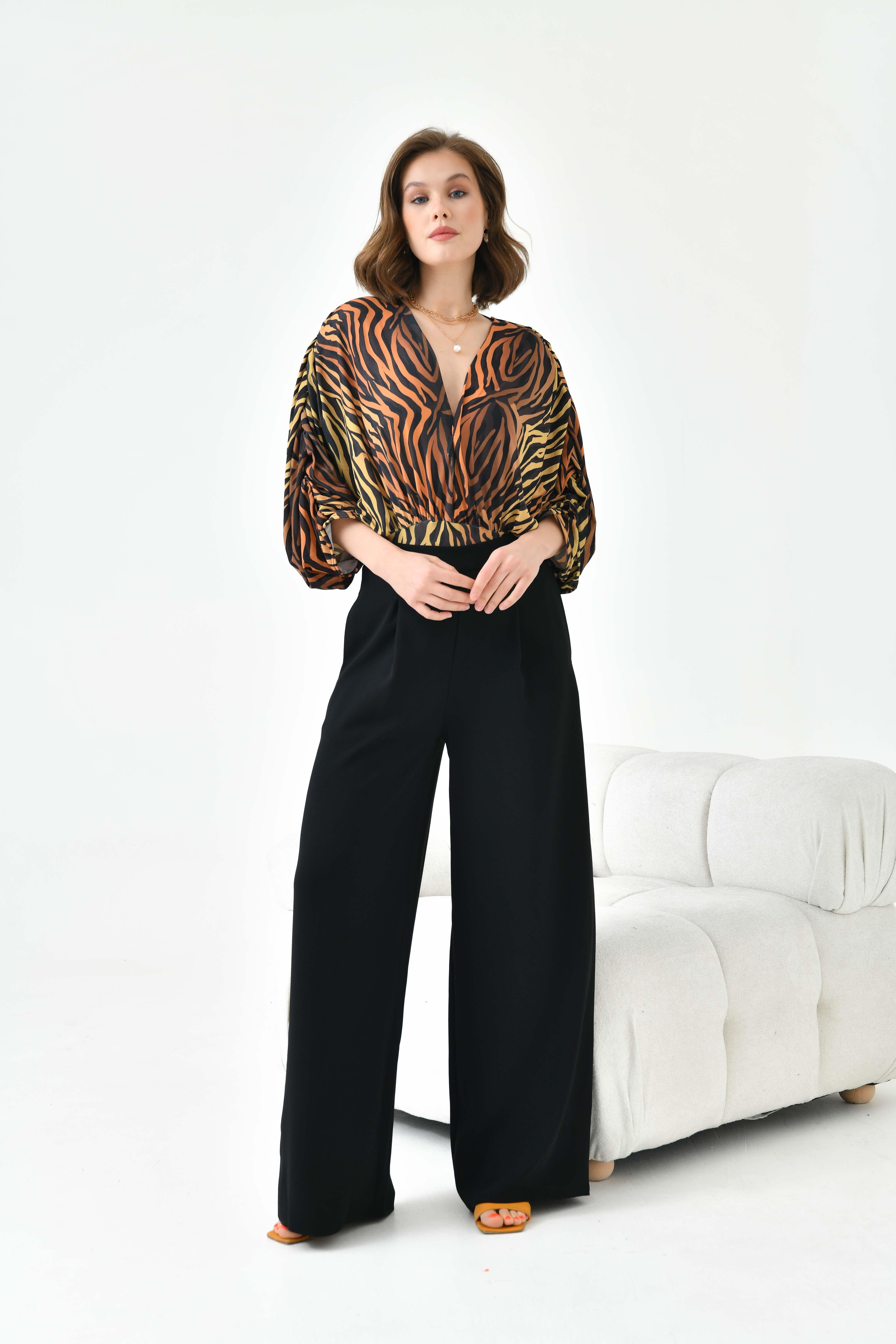 Ftz Women Kadın Lastikli Pantolon Siyah 30756