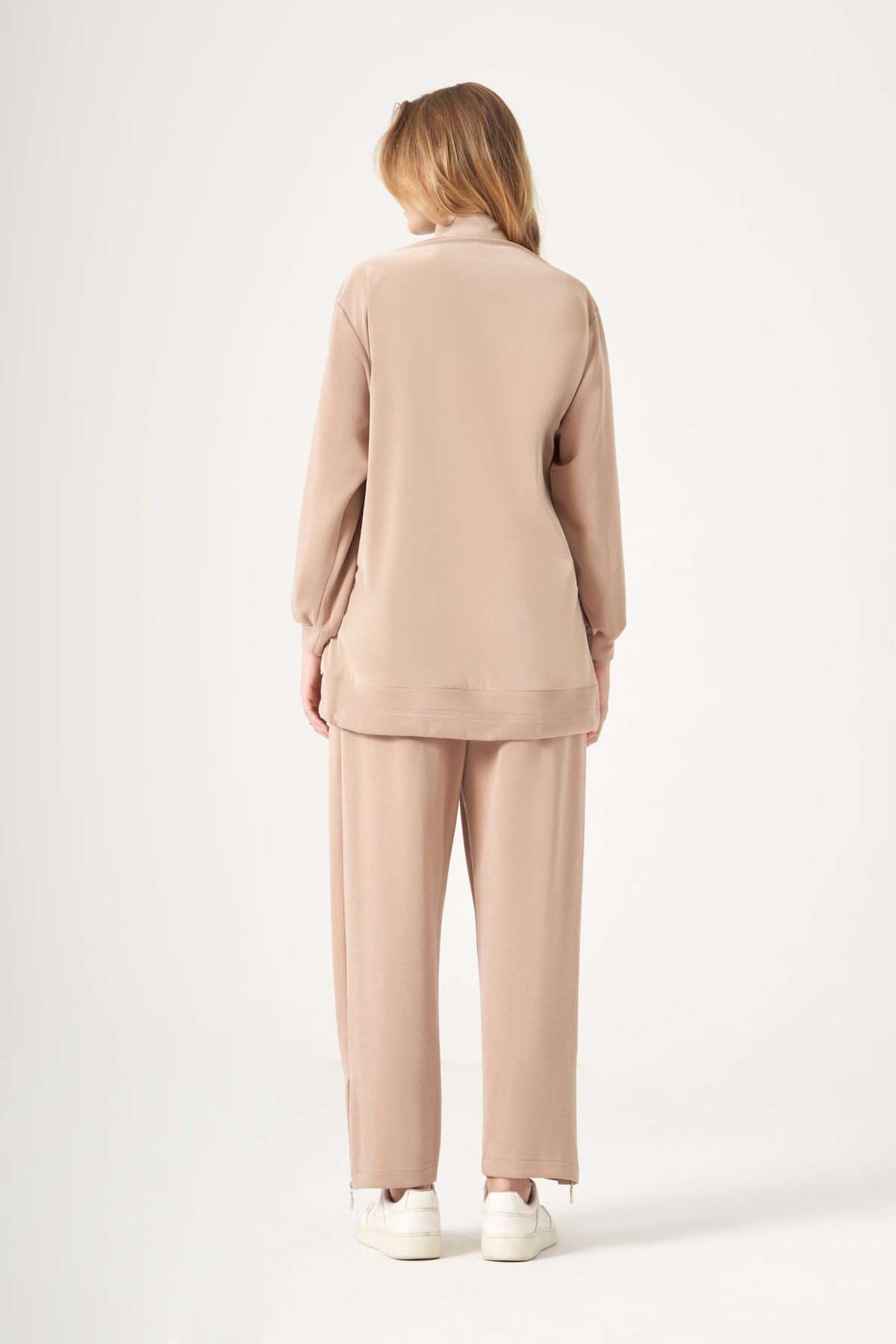 FTZ Women Kadın Modal Fermuar Detay Takım  Camel 31531