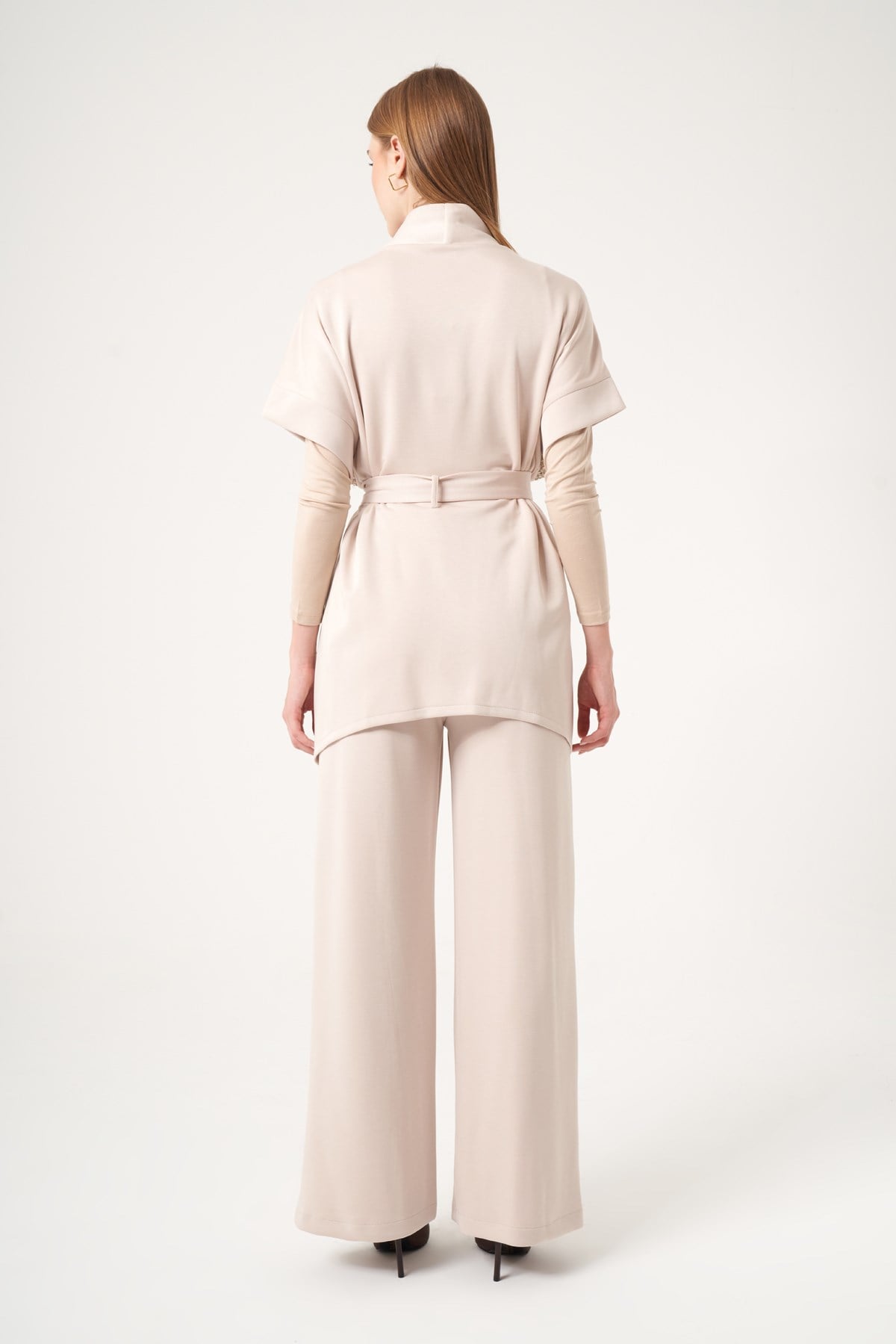 FTZ Women Kadın Modal Payet Detaylı Takım  Beige 31516