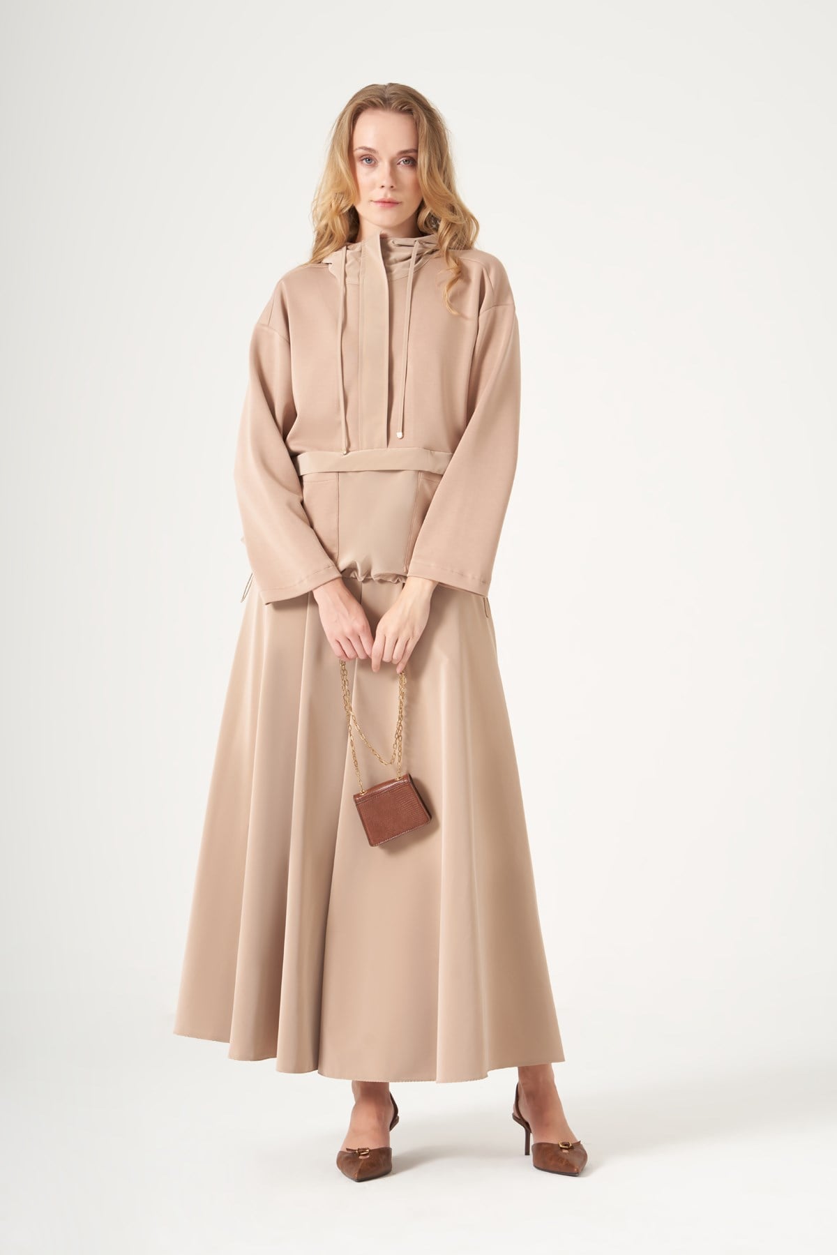 FTZ Women Kadın Nova Peç Etekli Takım  Camel 31532