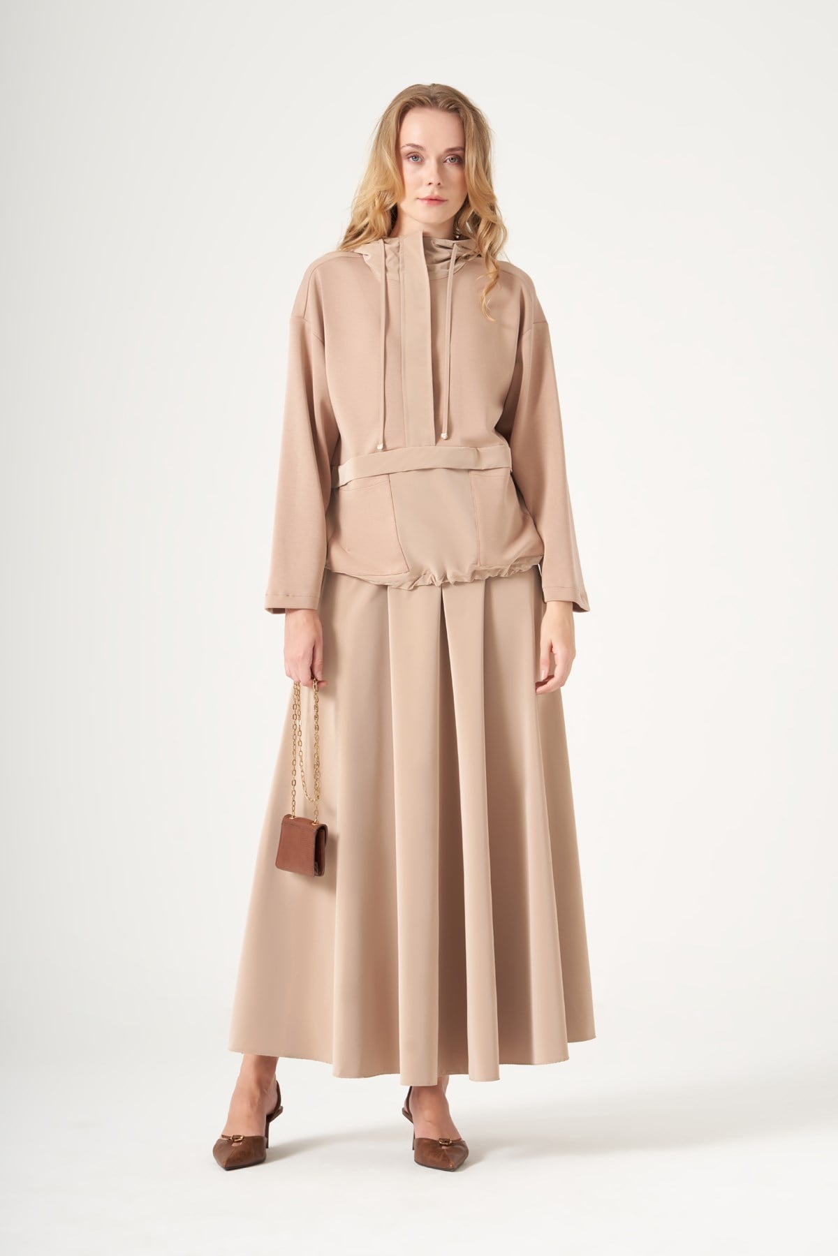 FTZ Women Kadın Nova Peç Etekli Takım  Camel 31532