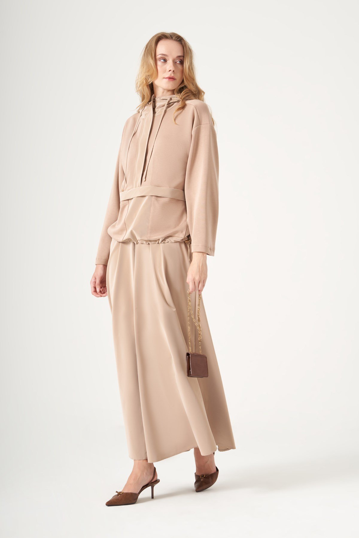 FTZ Women Kadın Nova Peç Etekli Takım  Camel 31532