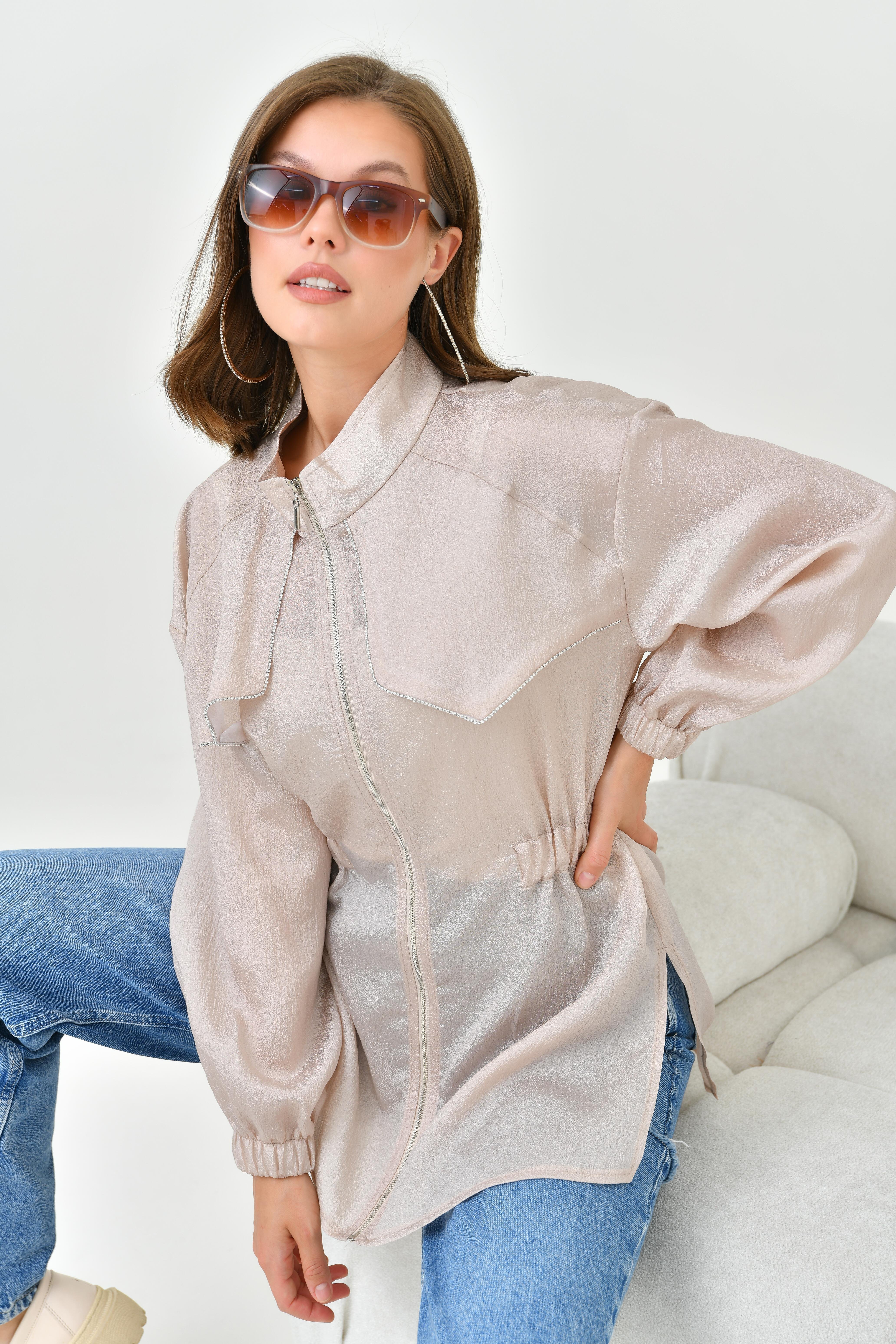 FTZ Women Kadın Organze Cap  Taş 30854