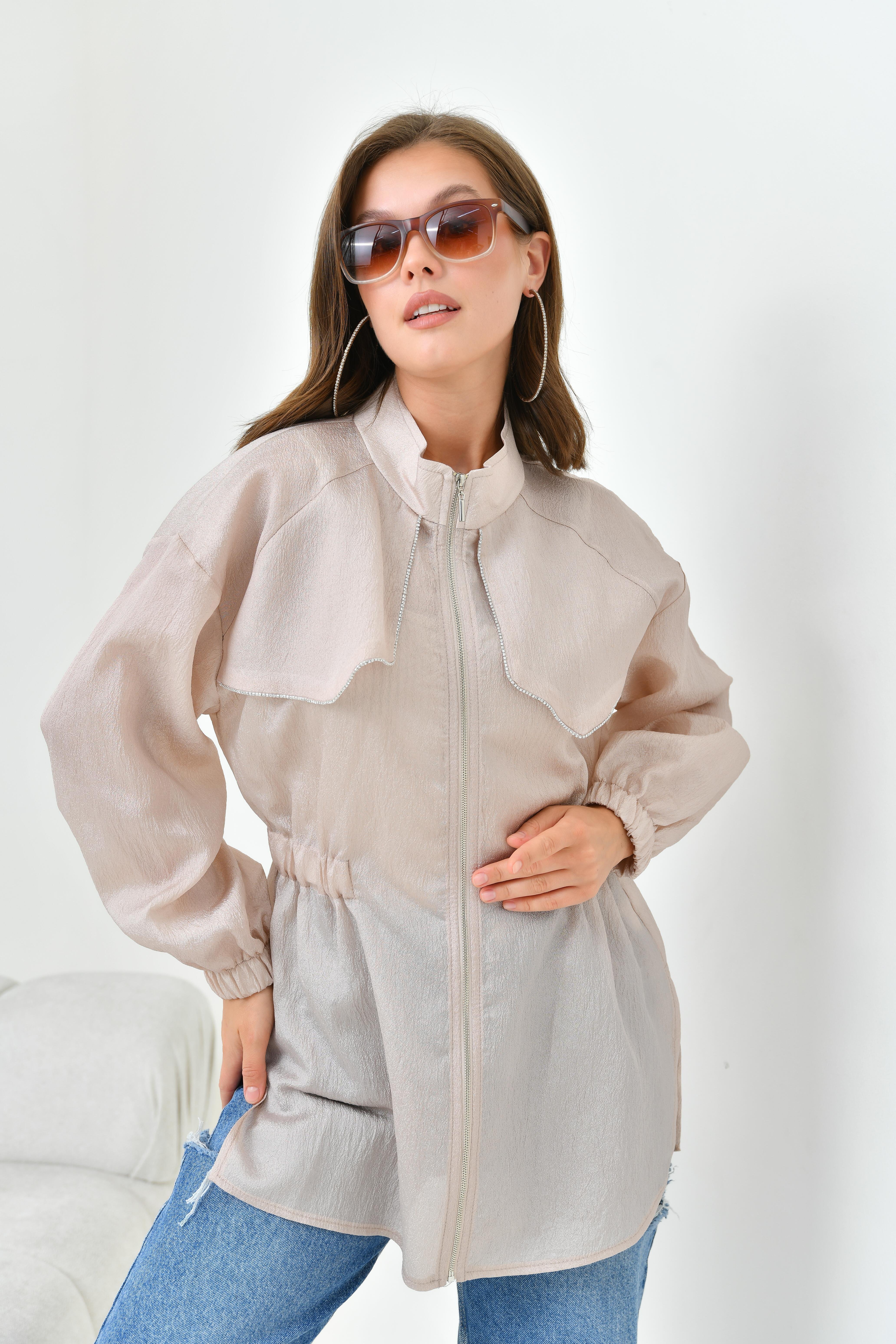 FTZ Women Kadın Organze Cap  Taş 30854