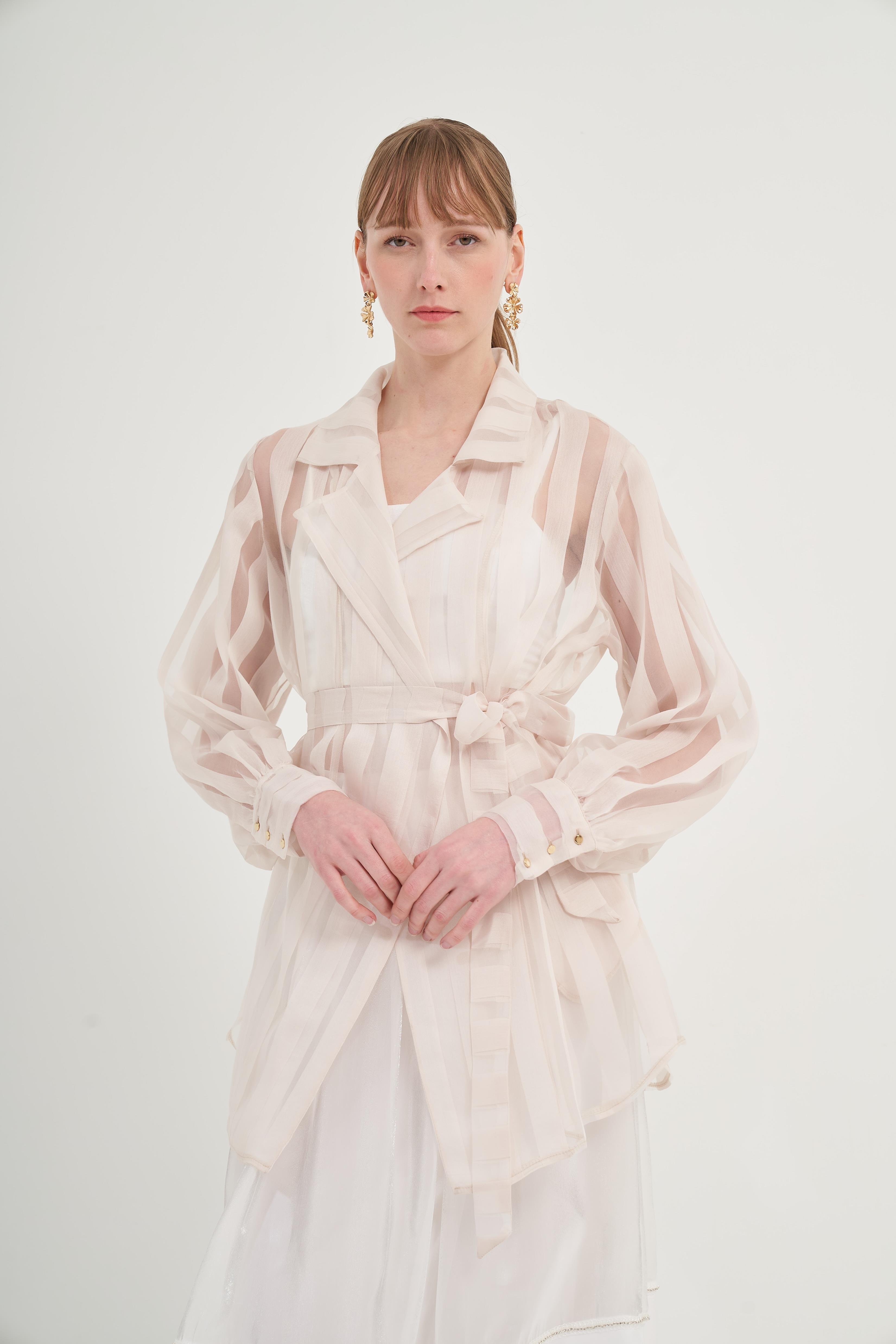 FTZ Women Kadın Organze Kap  Beige 31044