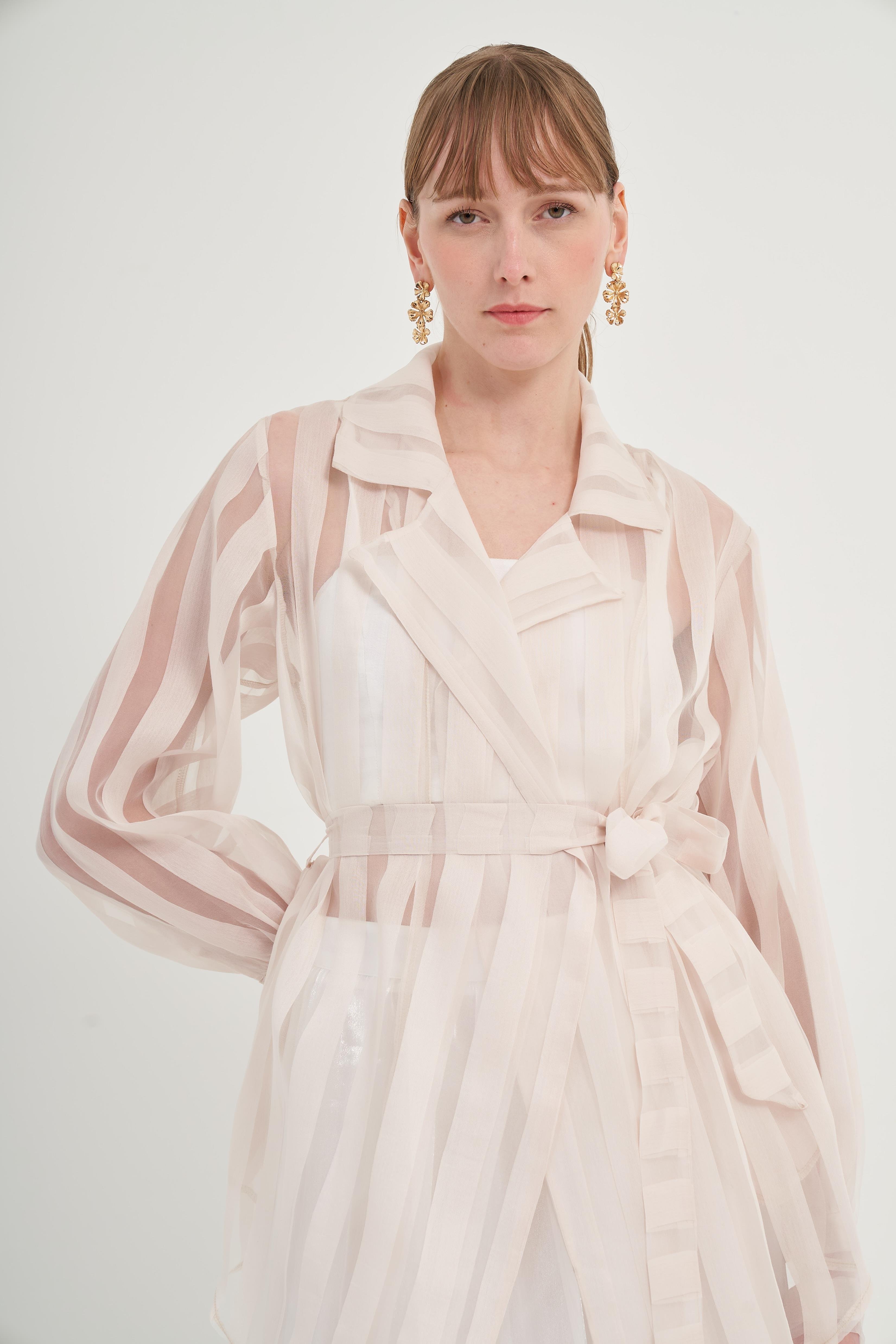 FTZ Women Kadın Organze Kap  Beige 31044