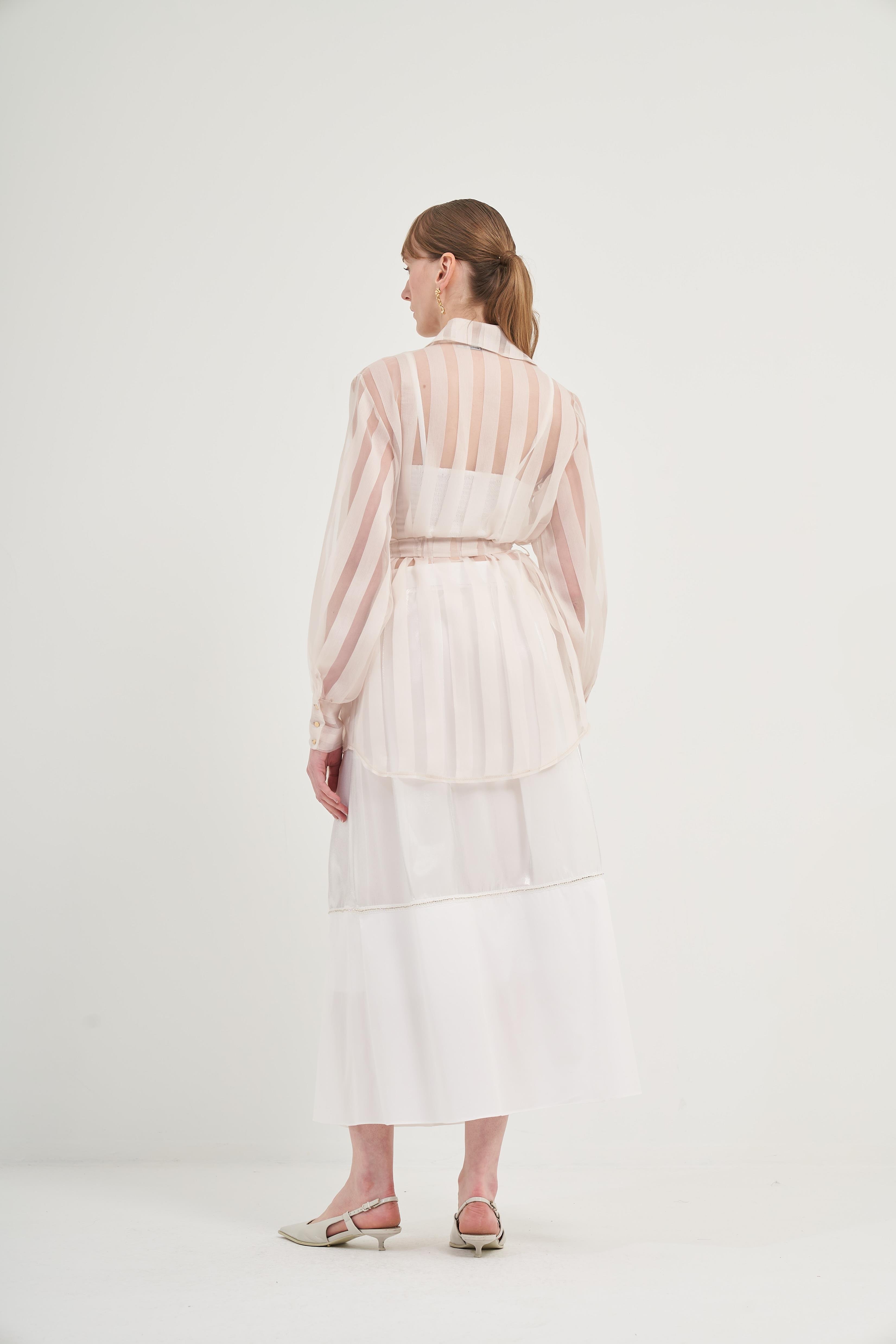 FTZ Women Kadın Organze Kap  Beige 31044