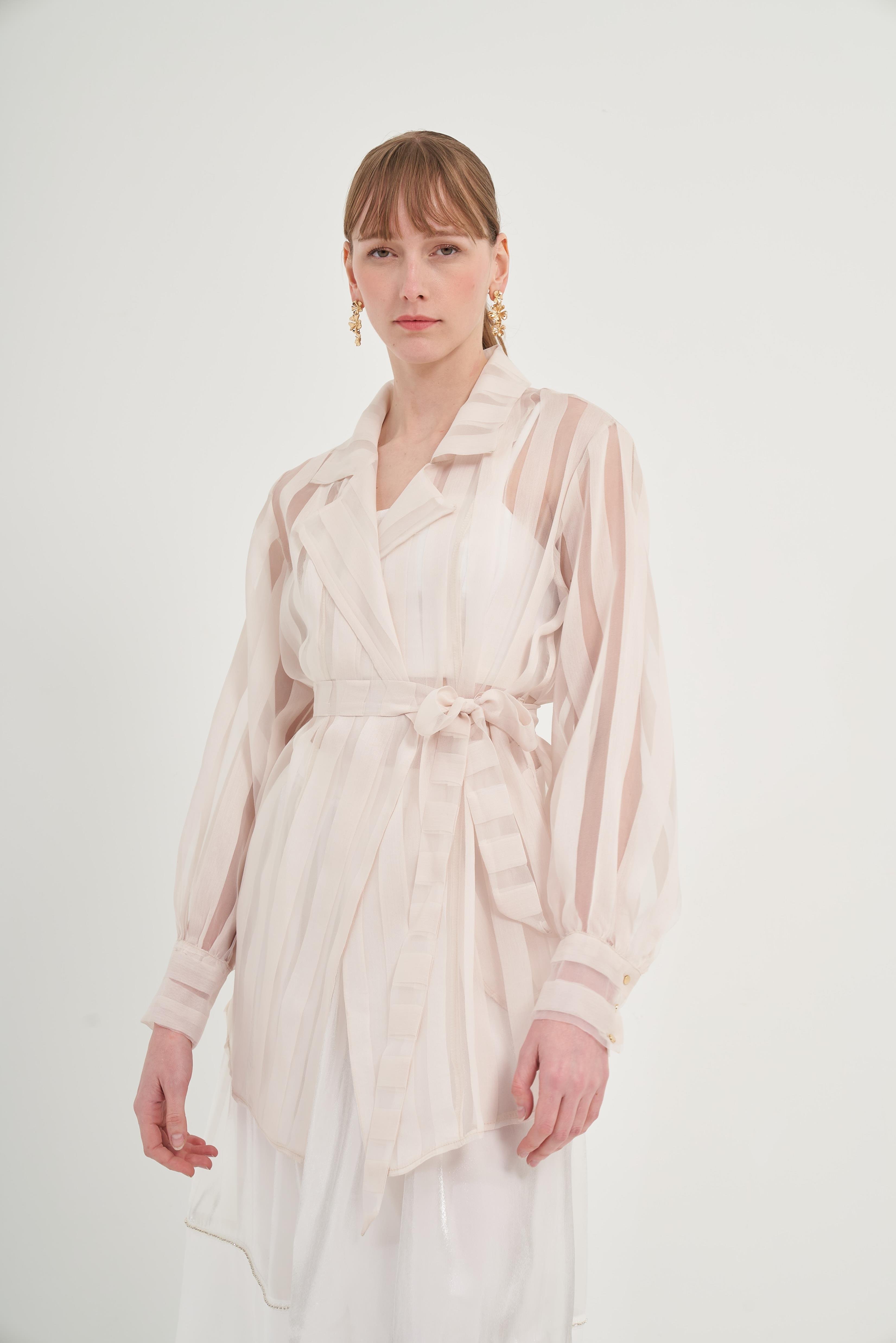 FTZ Women Kadın Organze Kap  Beige 31044