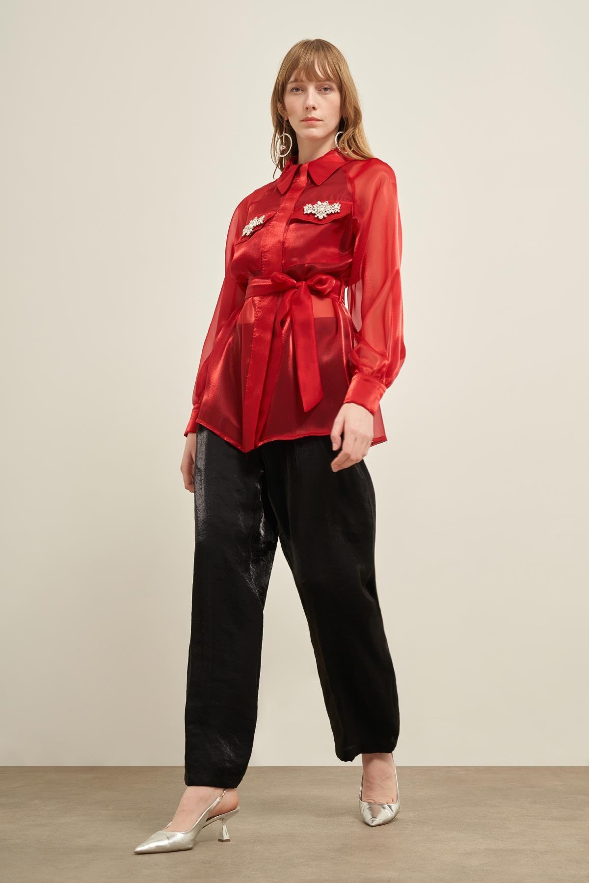 FTZ Women Kadın Organze Kap  Bordo 31022