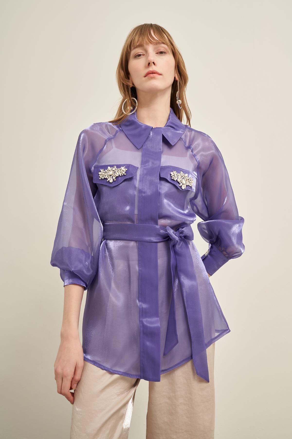 FTZ Women Kadın Organze Kap  Mor 31022