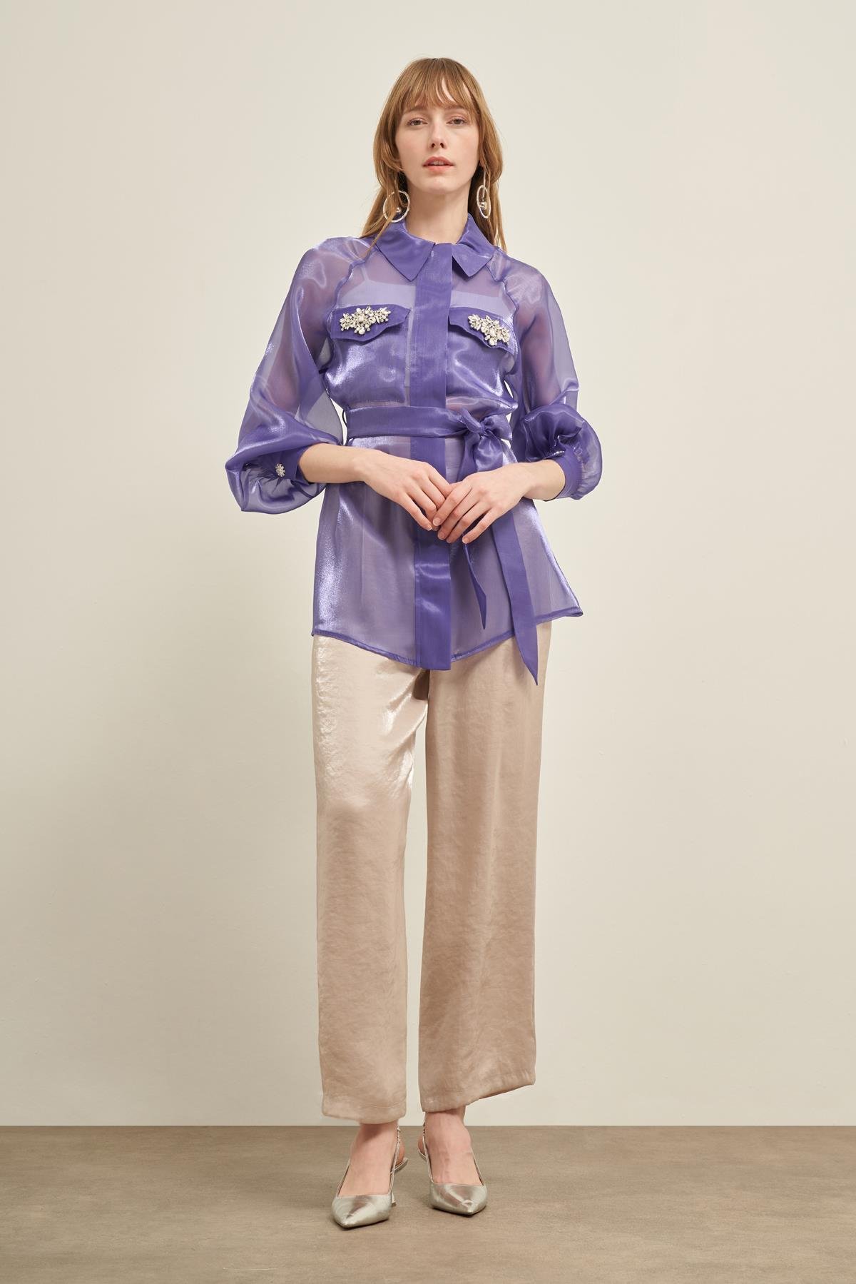 FTZ Women Kadın Organze Kap  Mor 31022