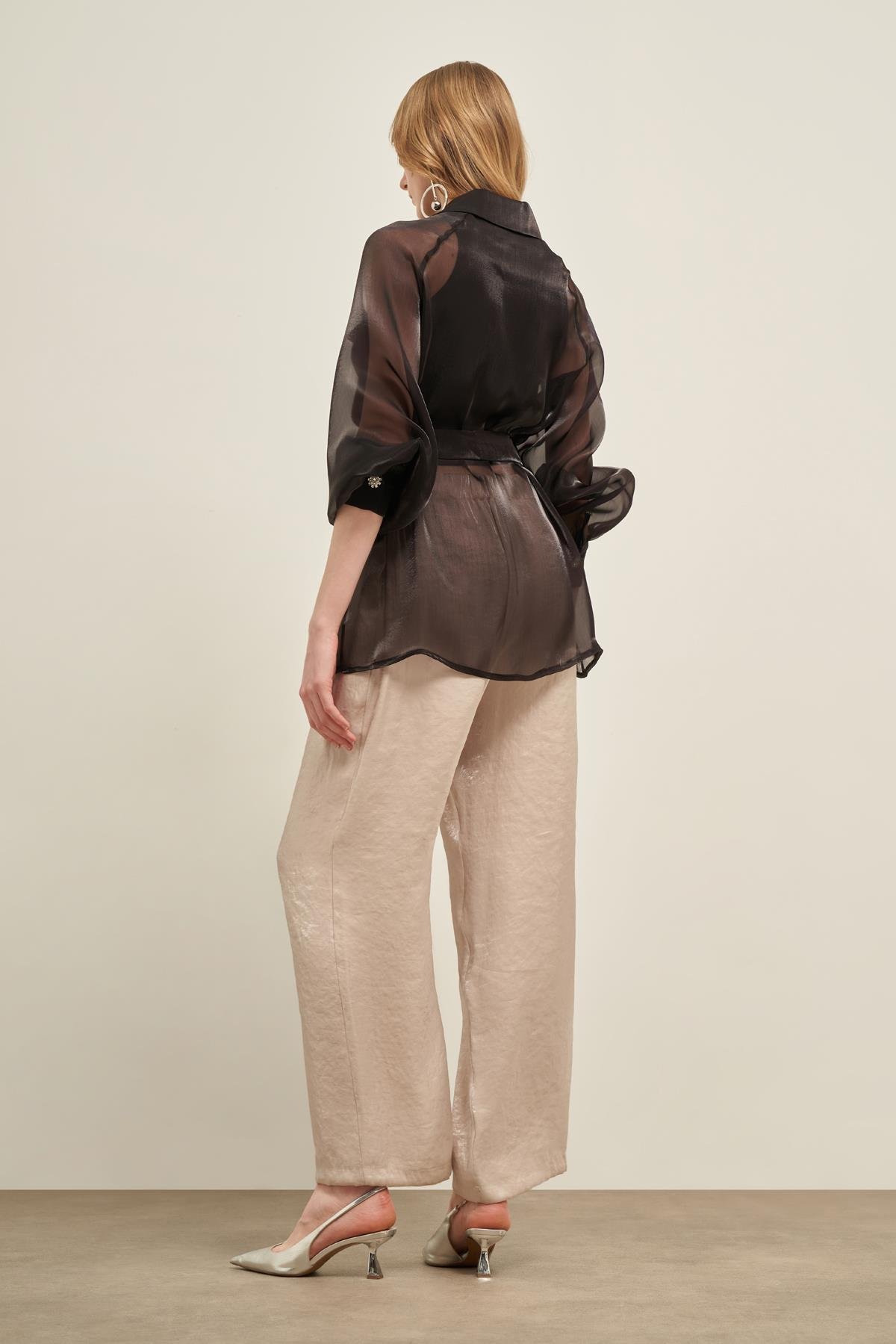 FTZ Women Kadın Organze Kap  Siyah 31022