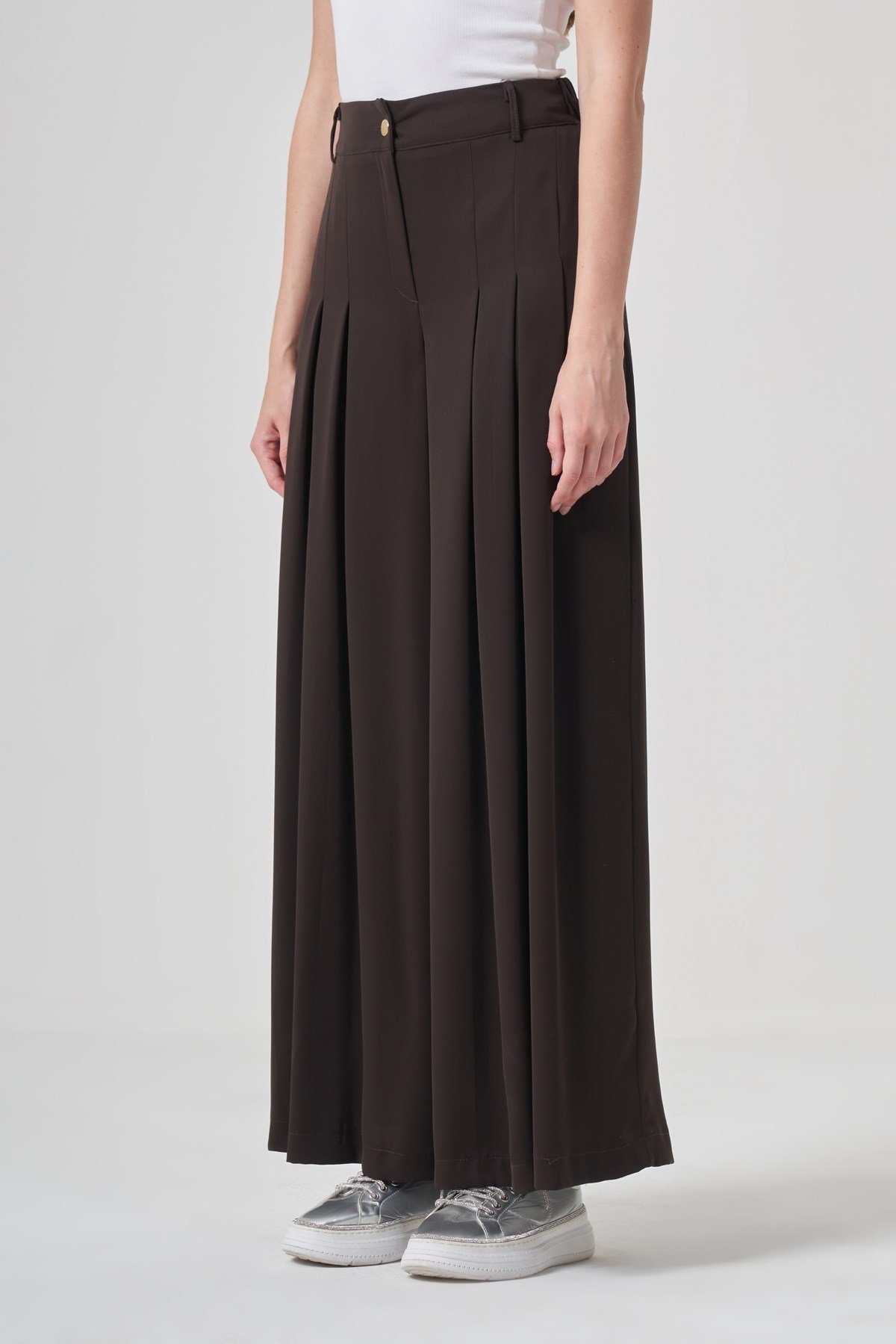 FTZ Women Kadın Palazo Pantolon  Acı Kahve 31361