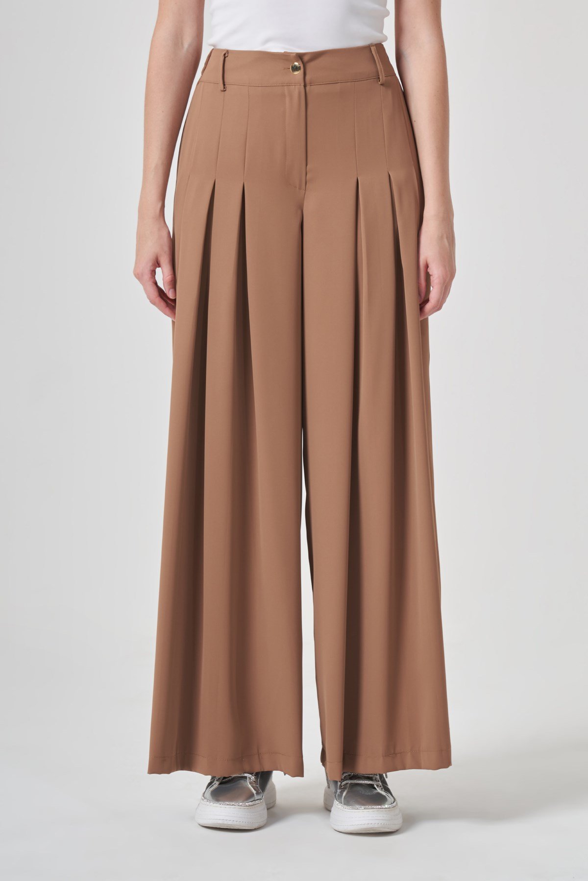 FTZ Women Kadın Palazo Pantolon  Camel 31361