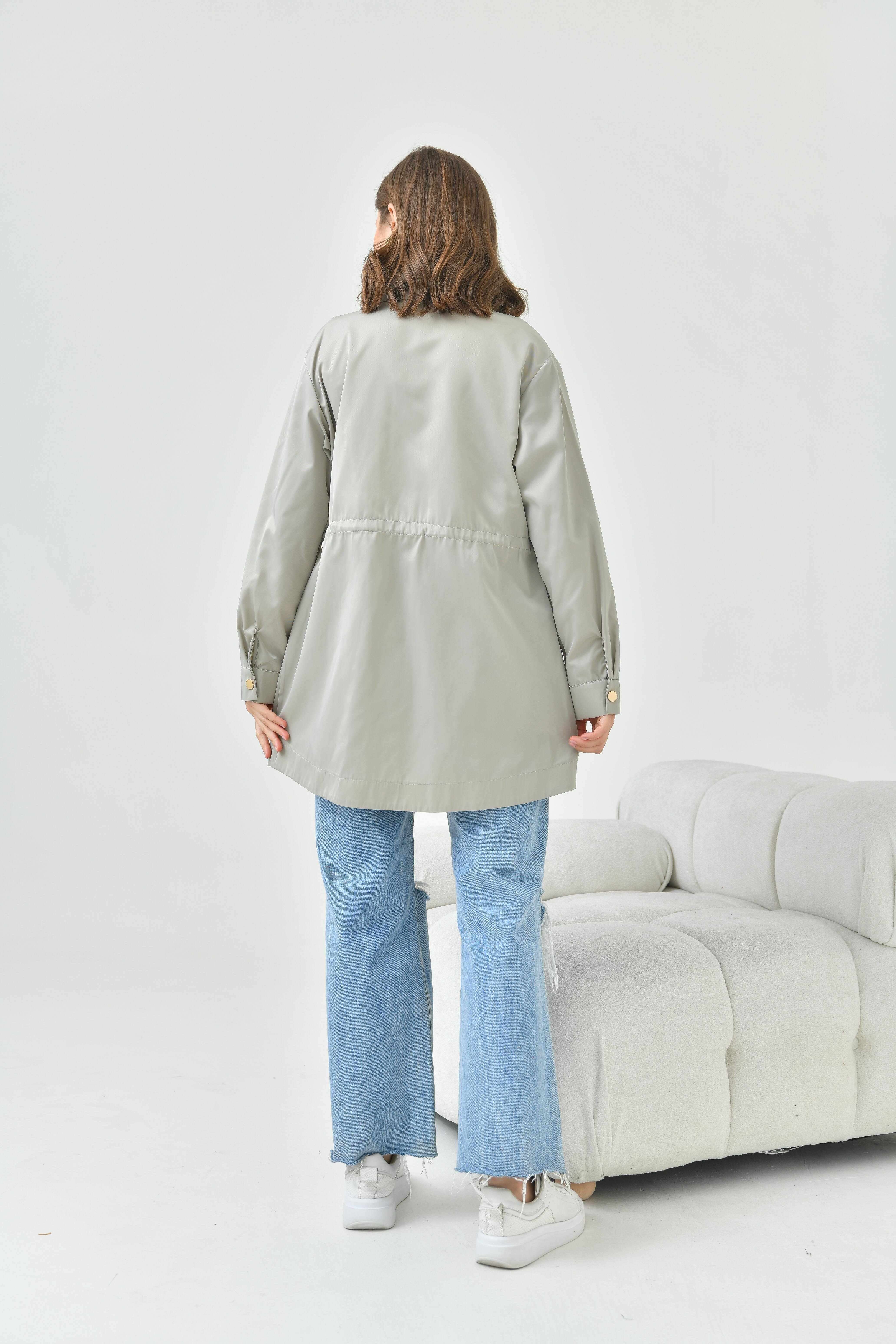 FTZ Women Kadın Paraşüt Kap  Gri 30715