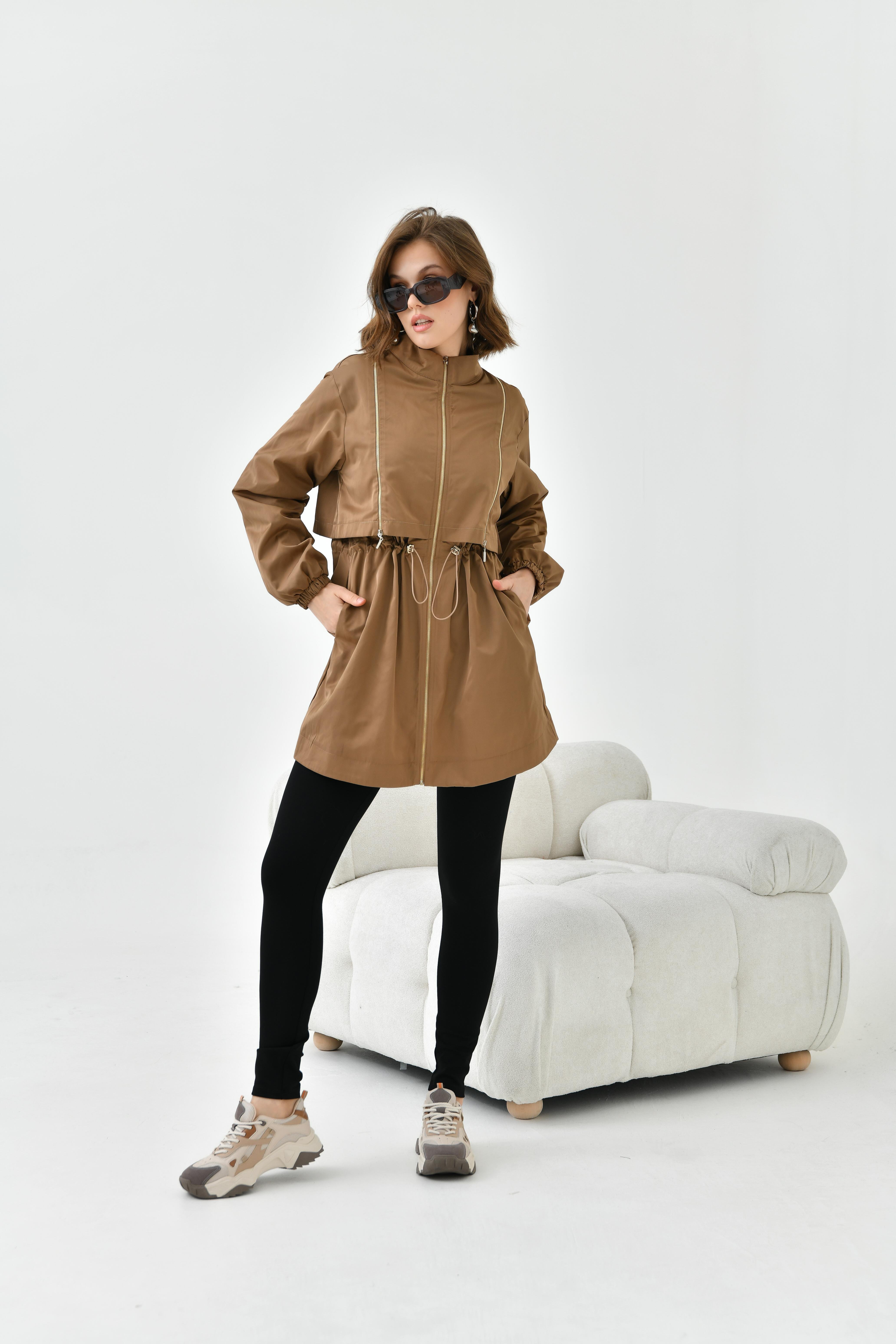 Ftz Women Kadın Paraşüt Kap Kahve 30743