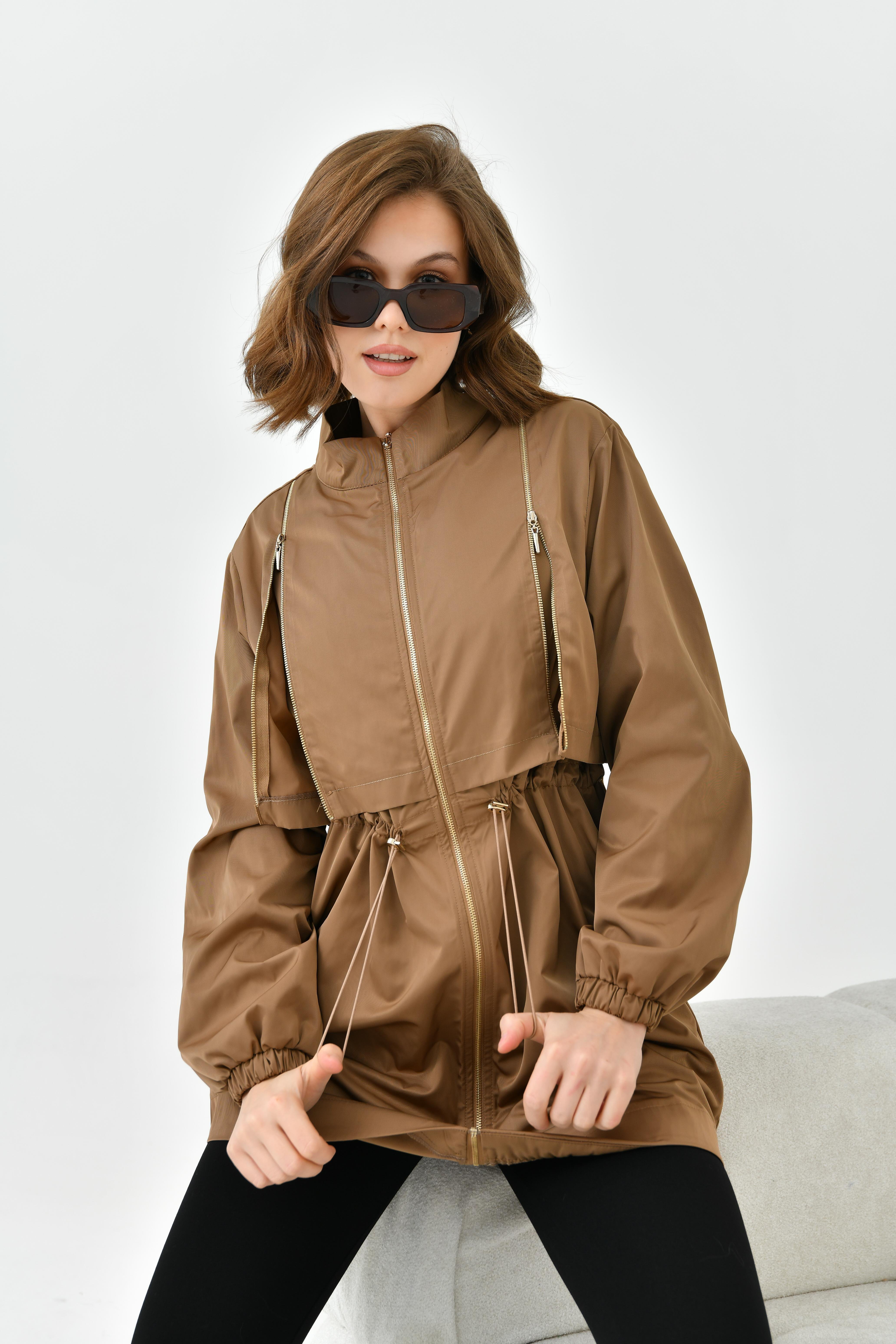 Ftz Women Kadın Paraşüt Kap Kahve 30743