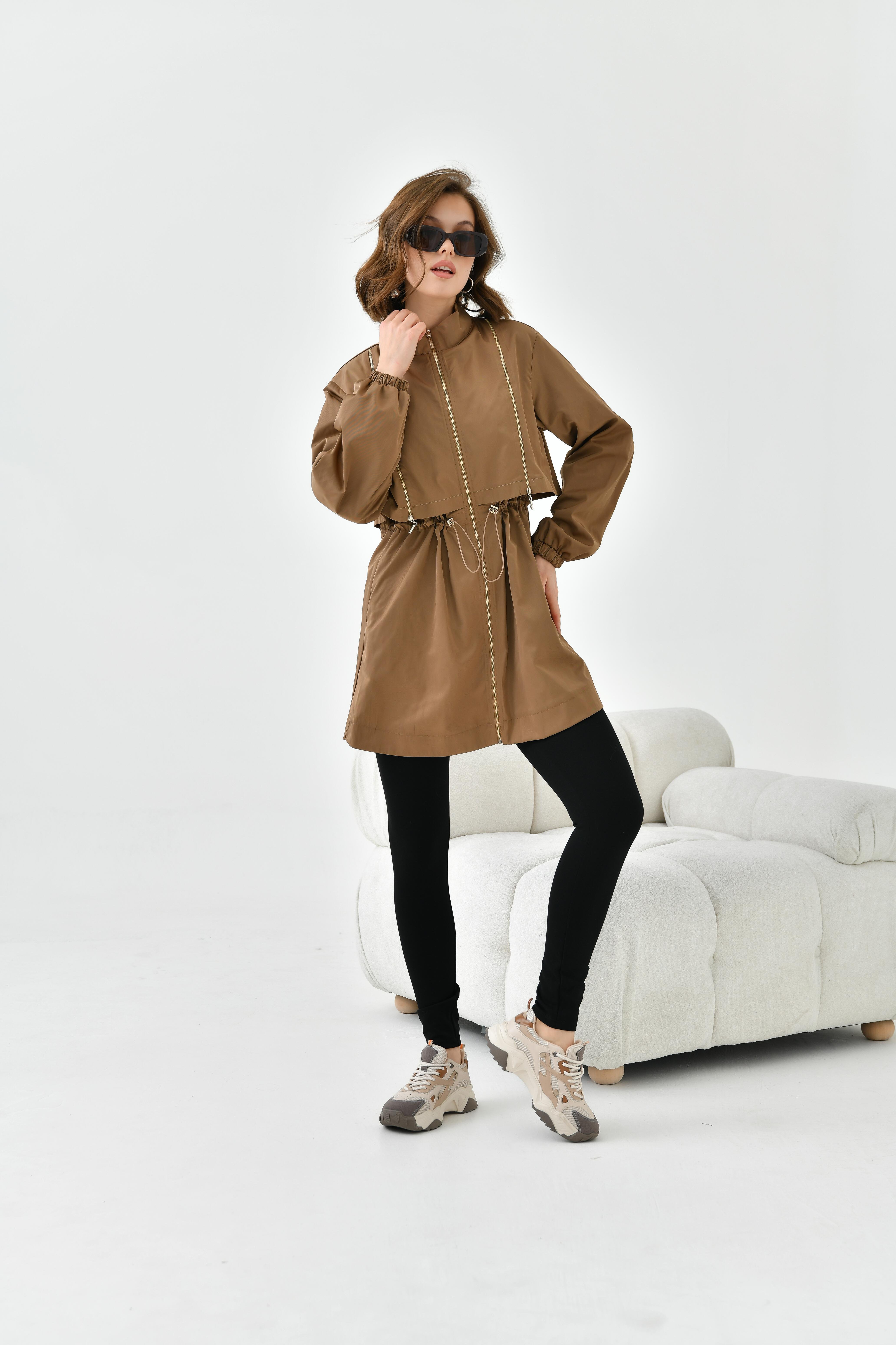 Ftz Women Kadın Paraşüt Kap Kahve 30743