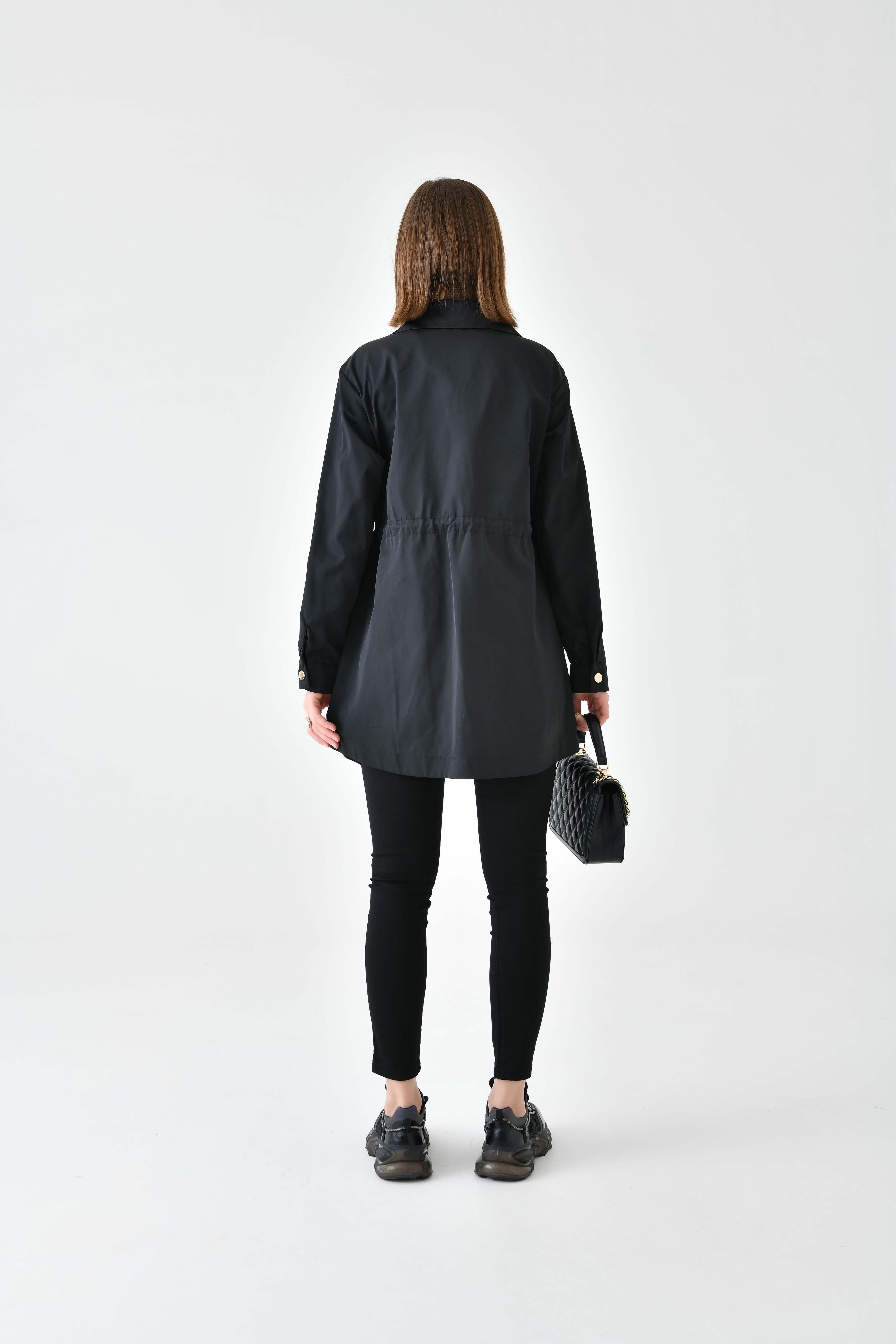 Ftz Women Kadın Paraşüt Kap Siyah 30715