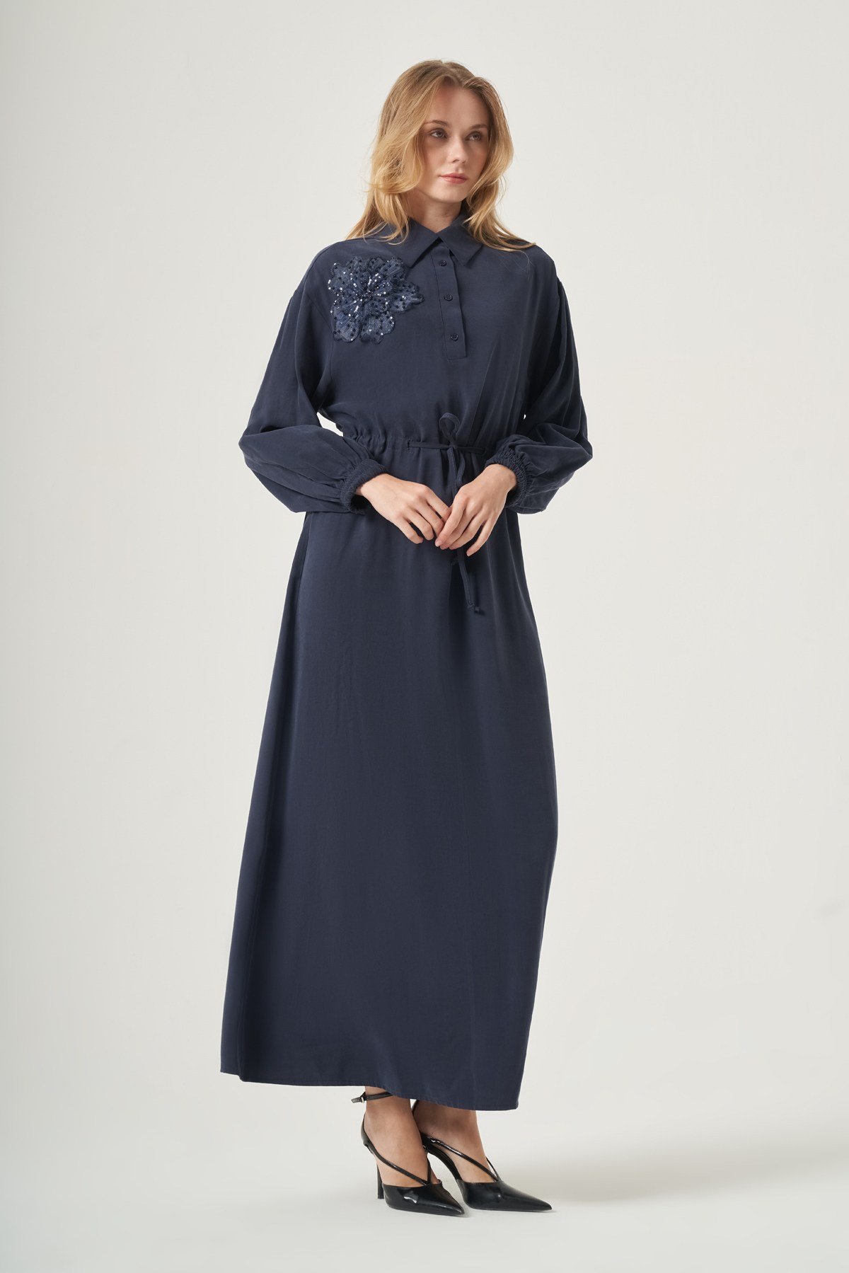 FTZ Women Kadın Rahat Kalıp Elbise  Lacivert 31556