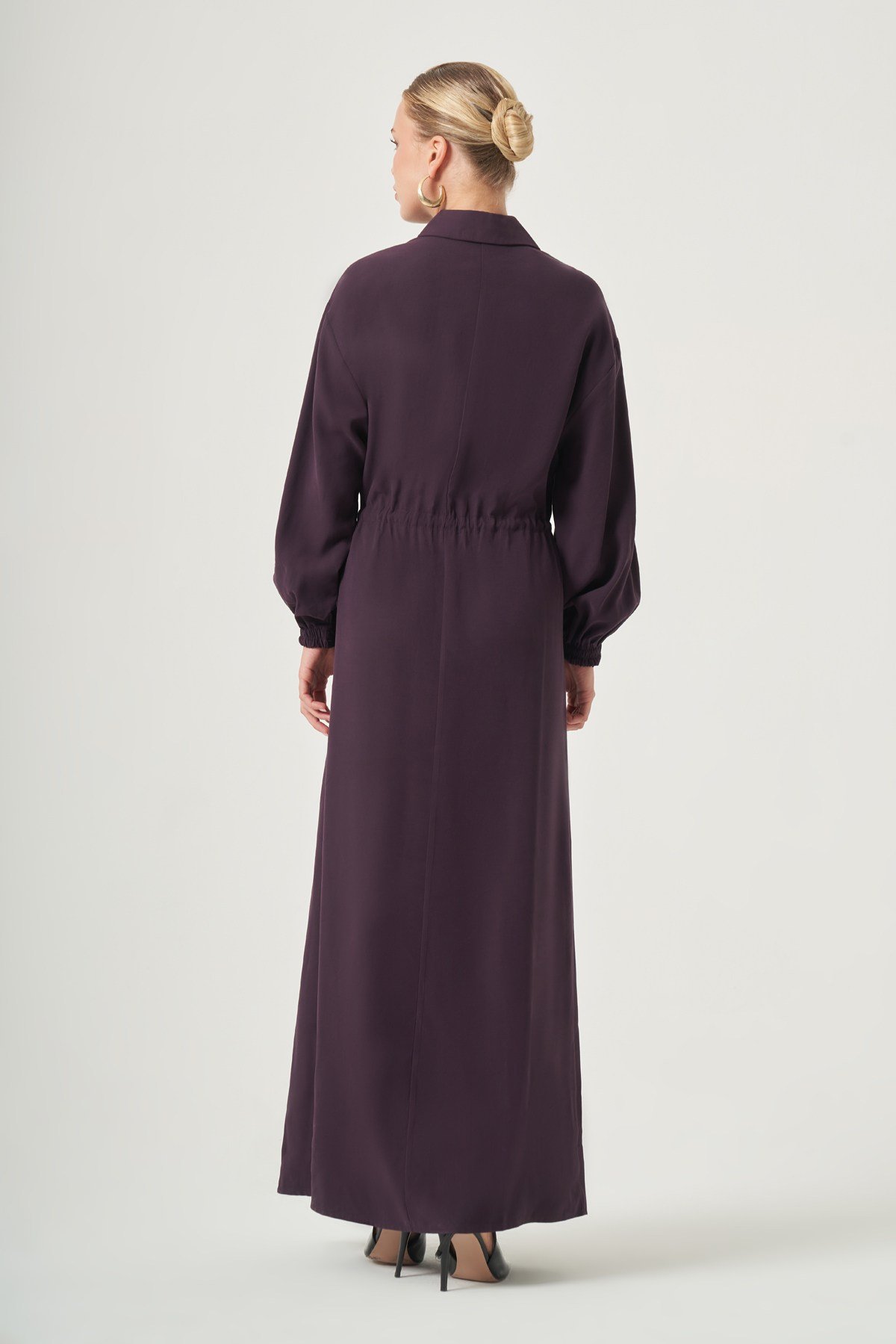 FTZ Women Kadın Rahat Kalıp Elbise  Mürdüm 31556