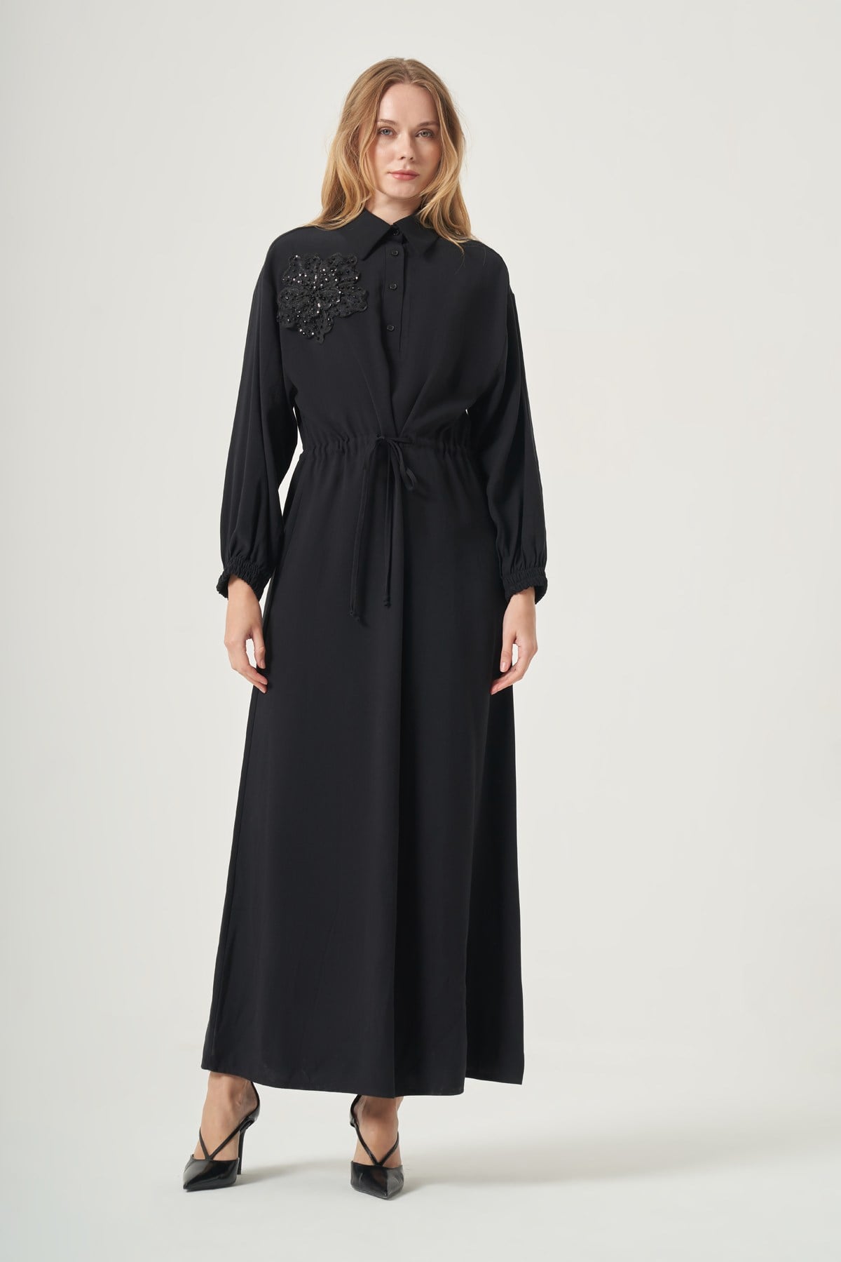 FTZ Women Kadın Rahat Kalıp Elbise  Siyah 31556