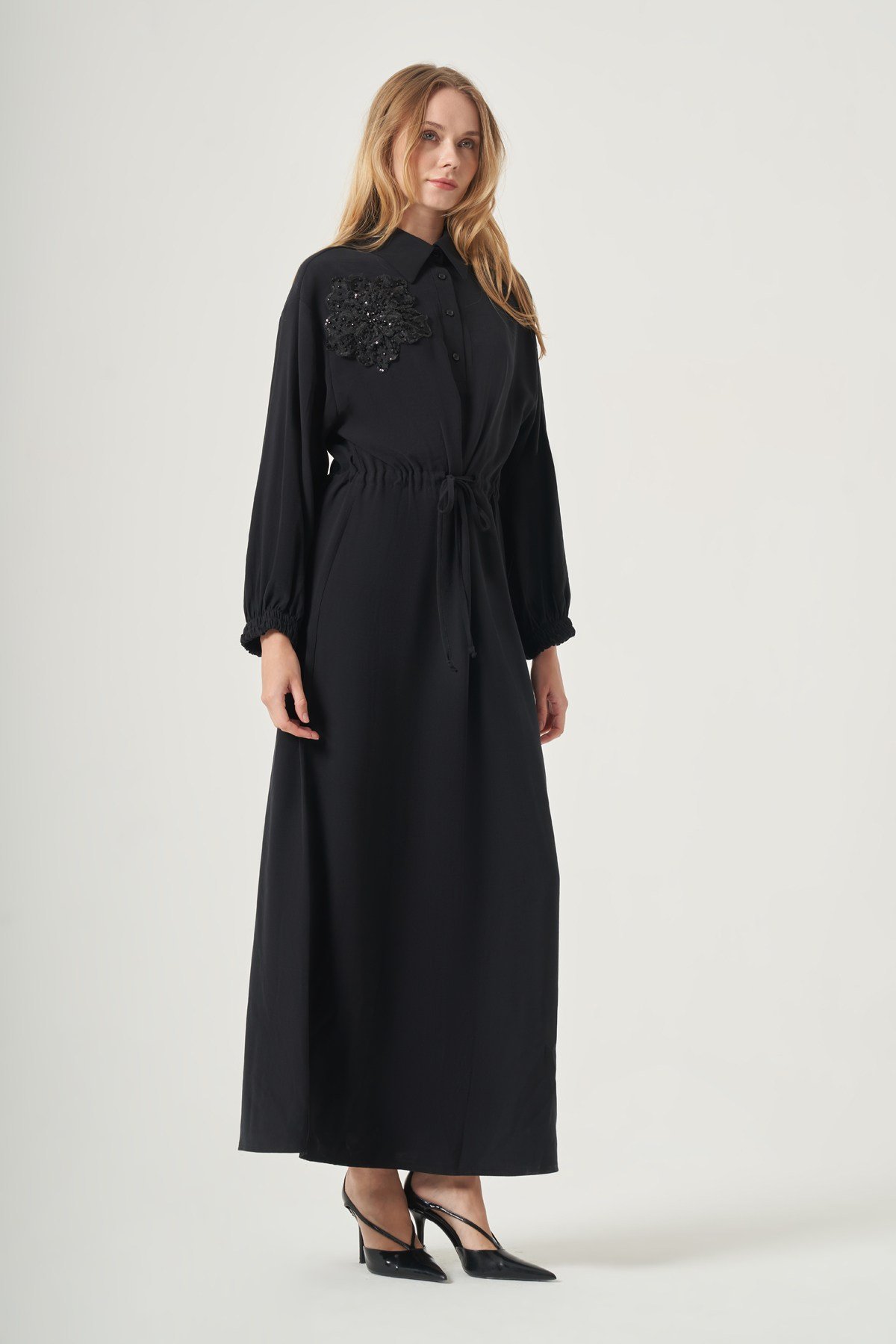 FTZ Women Kadın Rahat Kalıp Elbise  Siyah 31556