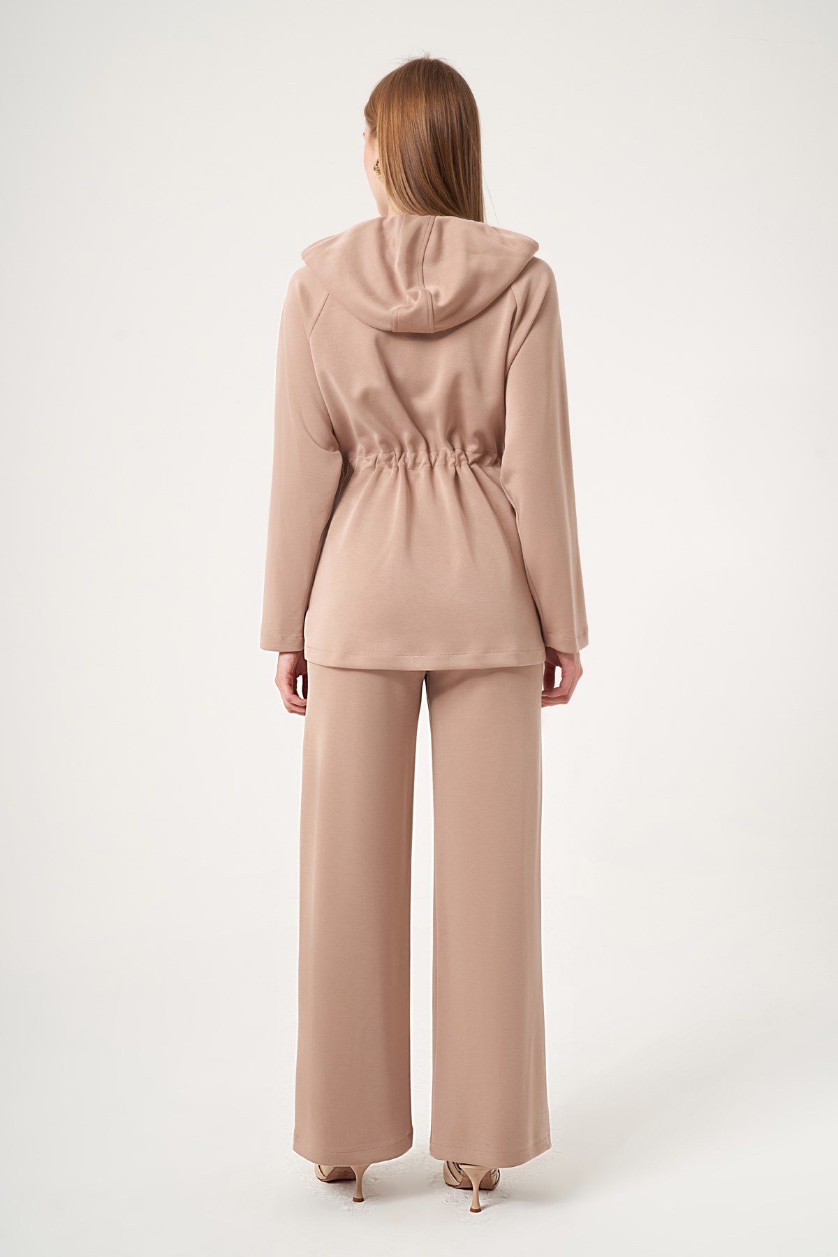 FTZ Women Kadın Rahat Kalıp Taş Baskılı Takım  Camel 31525