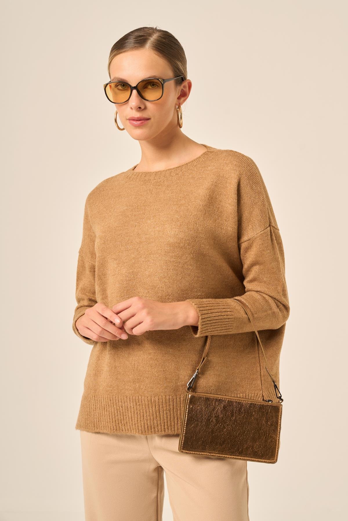 FTZ Women Kadın Şardon Kazak  Bisküvi 25215