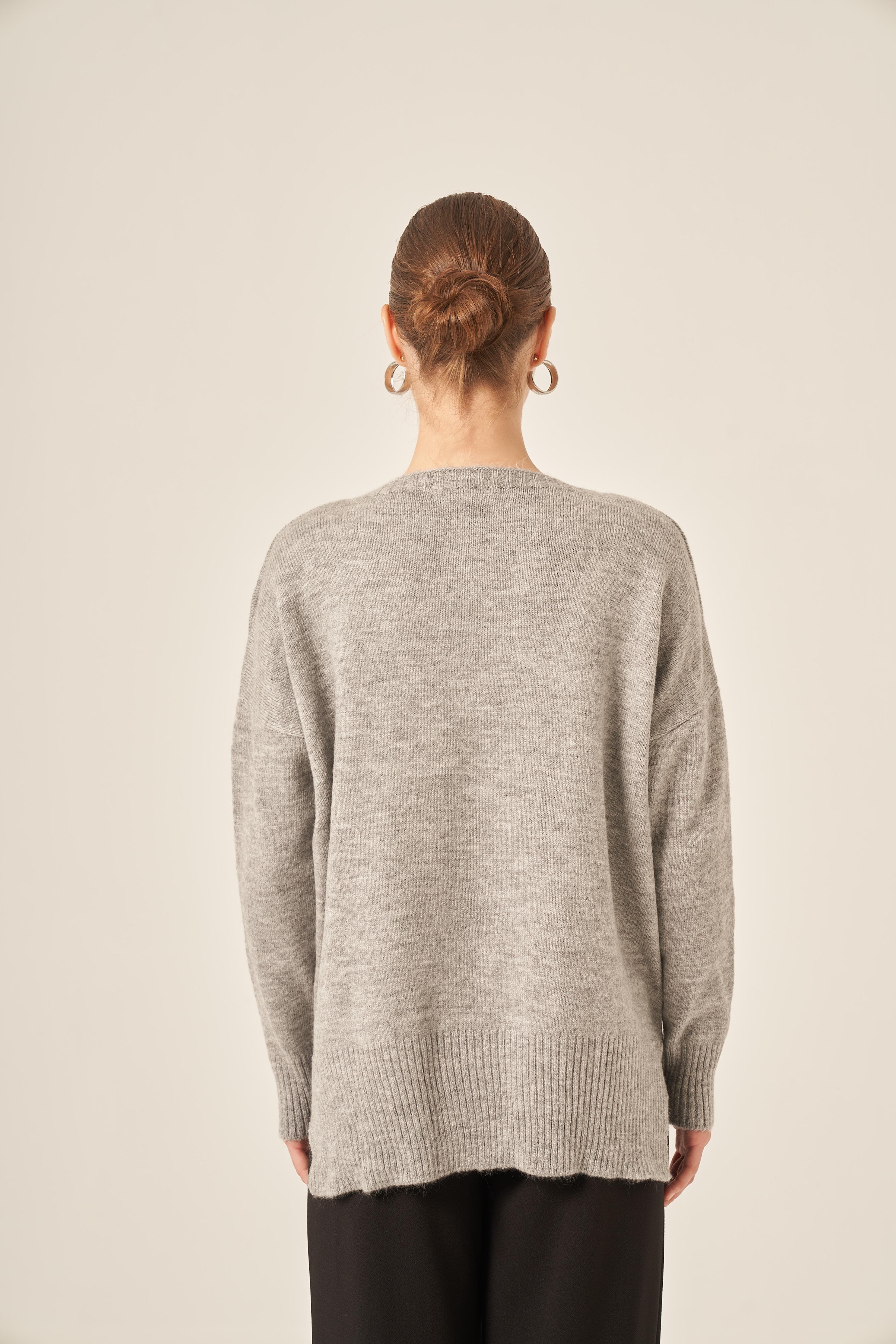 FTZ Women Kadın Şardon Kazak  Gri 25215