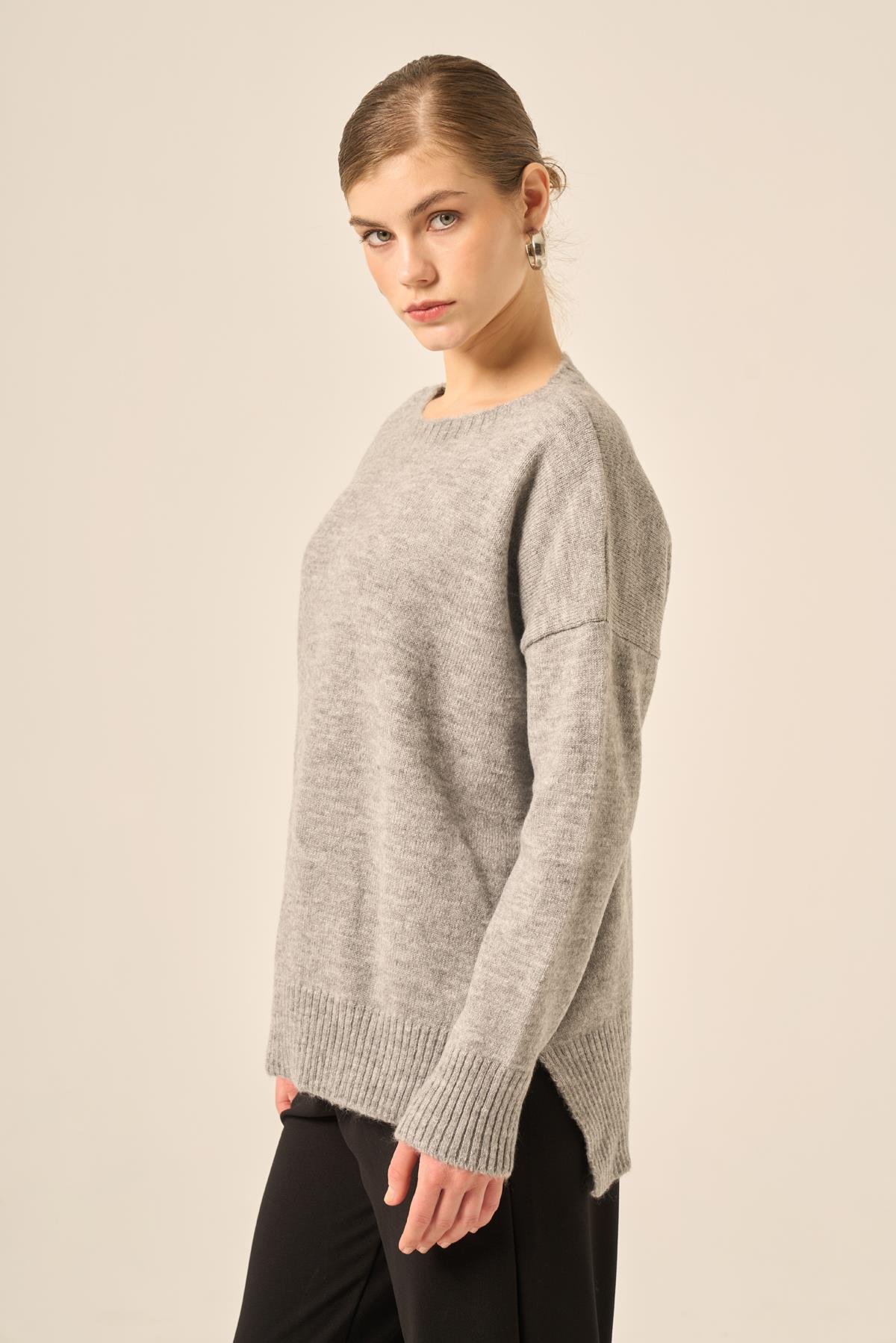 FTZ Women Kadın Şardon Kazak  Gri 25215