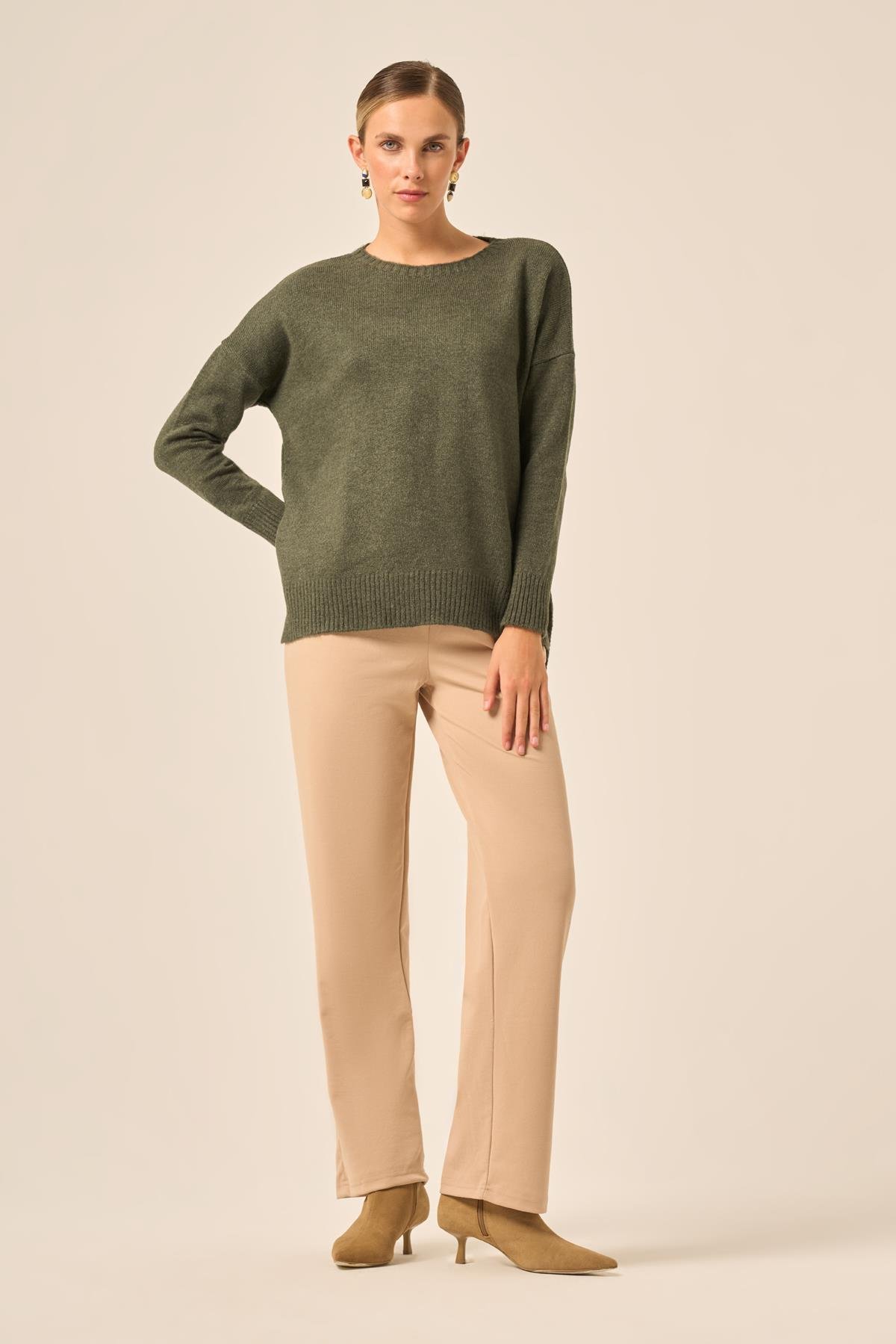 FTZ Women Kadın Şardon Kazak  Haki 25215