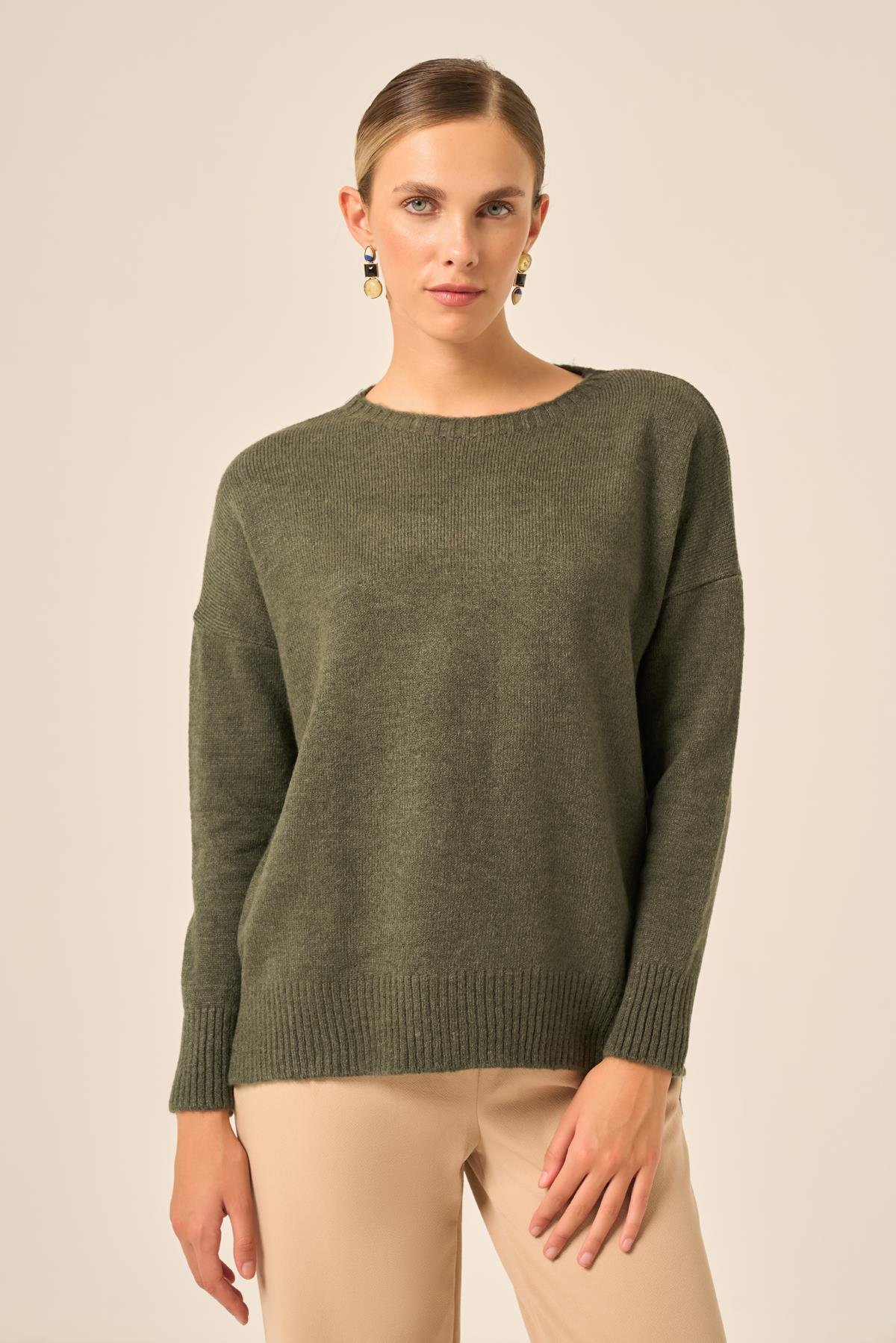 FTZ Women Kadın Şardon Kazak  Haki 25215