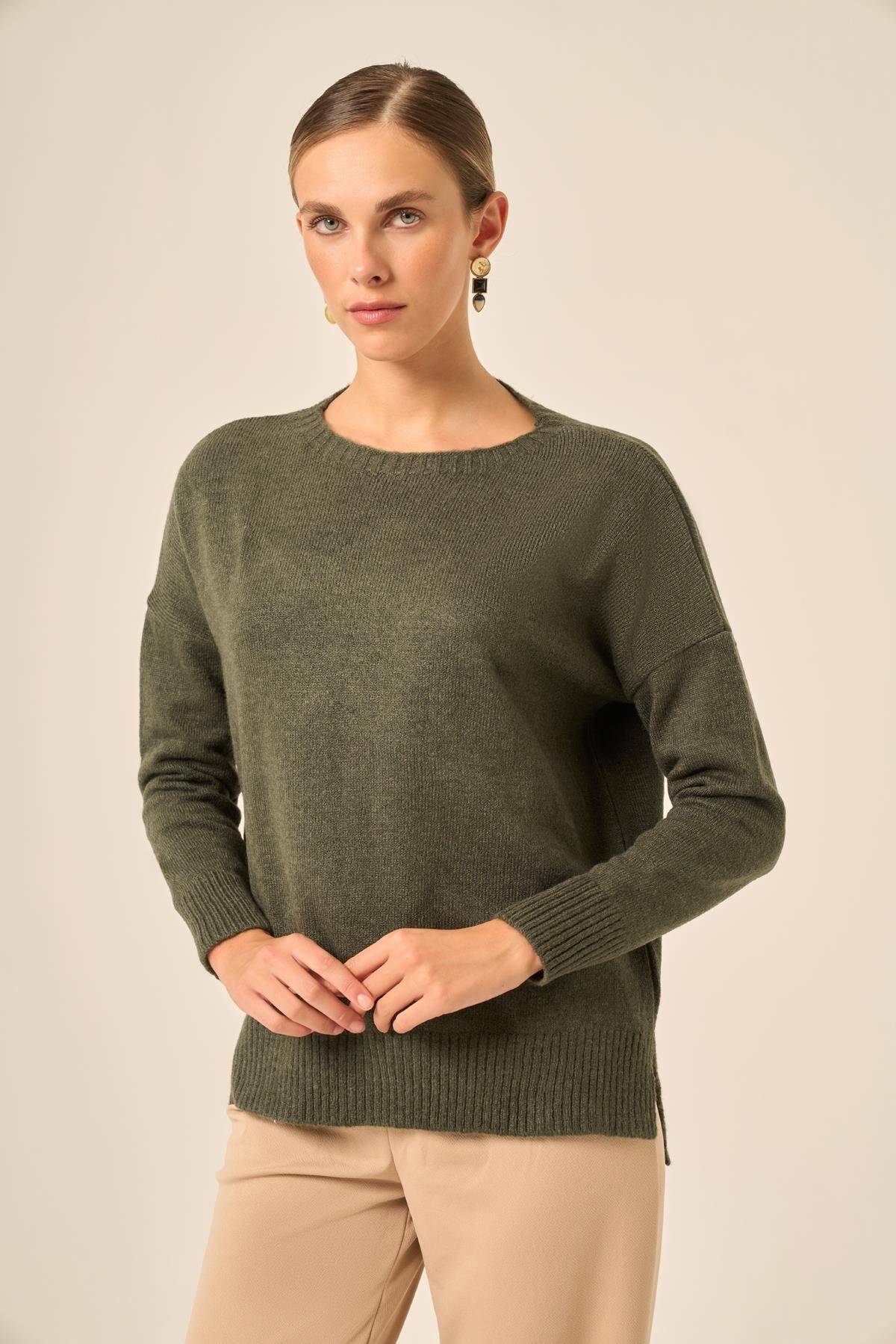 FTZ Women Kadın Şardon Kazak  Haki 25215