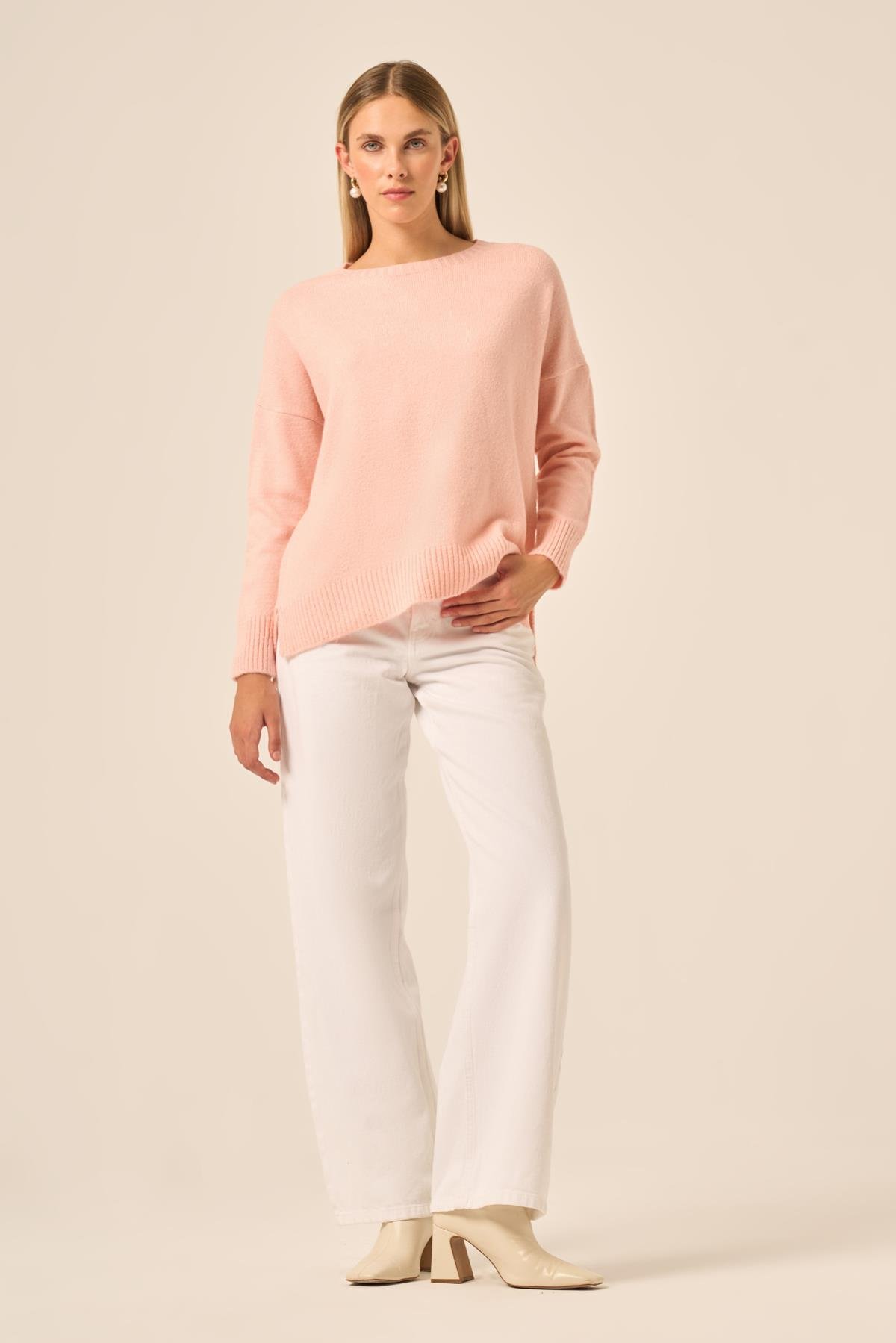 FTZ Women Kadın Şardon Kazak  Pudra 25215