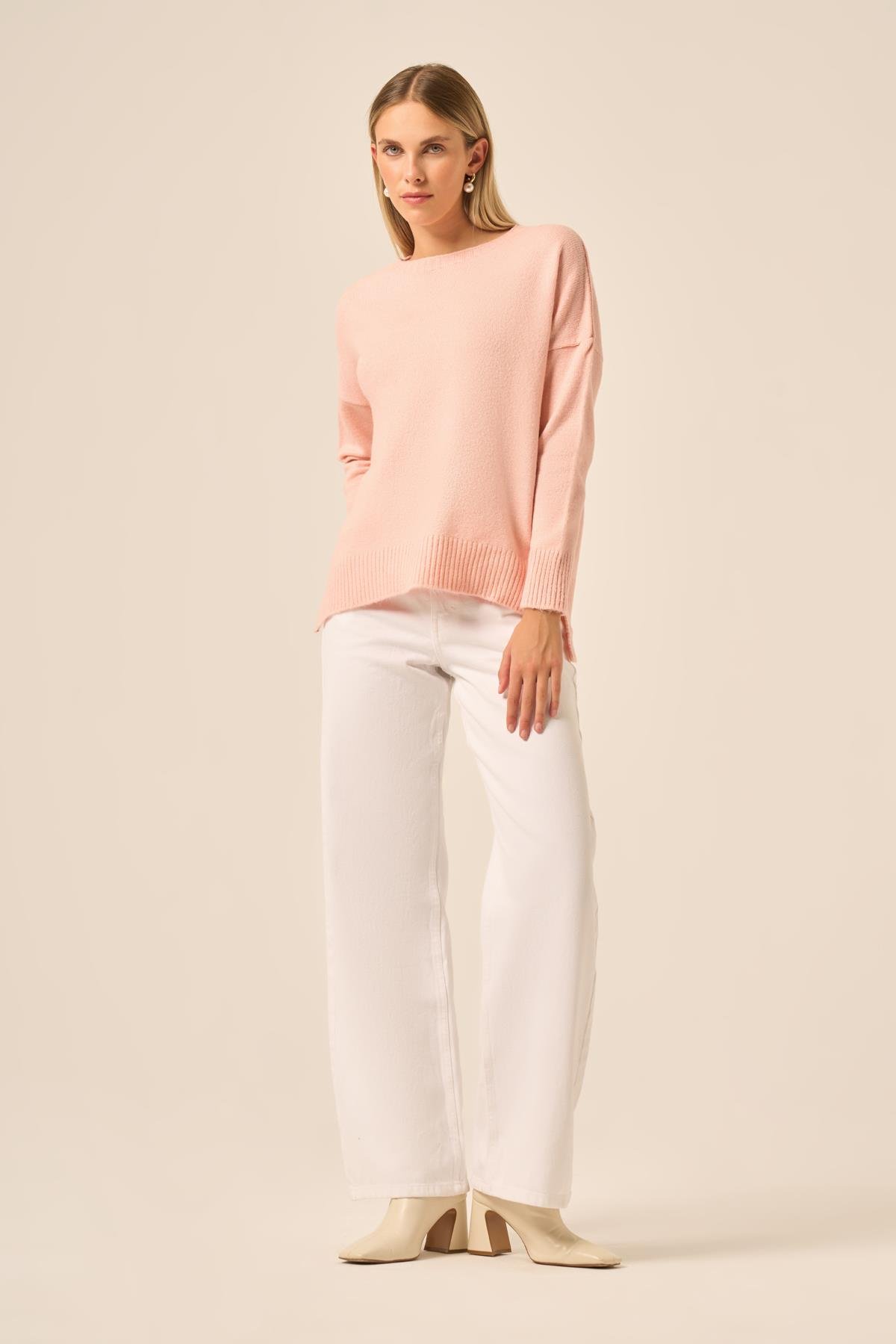 FTZ Women Kadın Şardon Kazak  Pudra 25215