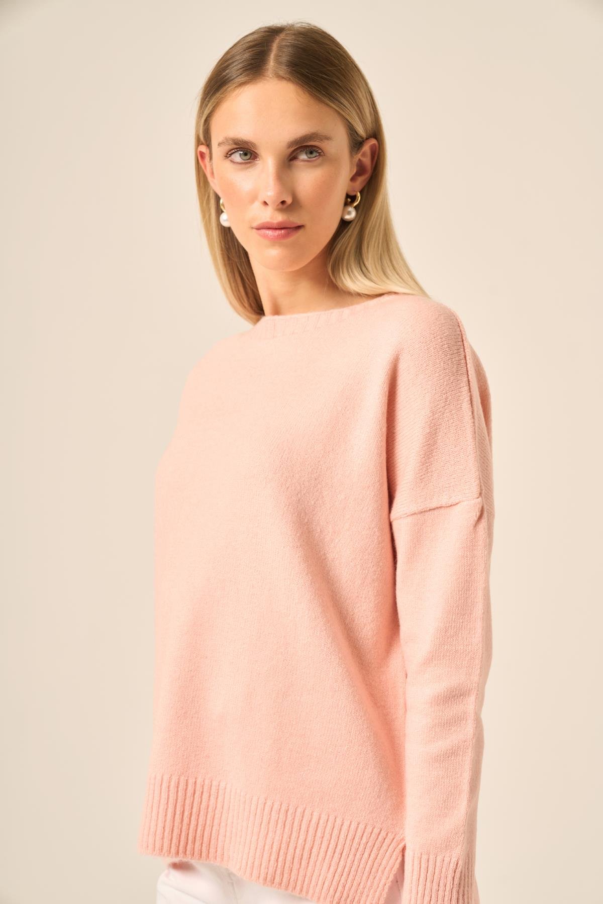 FTZ Women Kadın Şardon Kazak  Pudra 25215