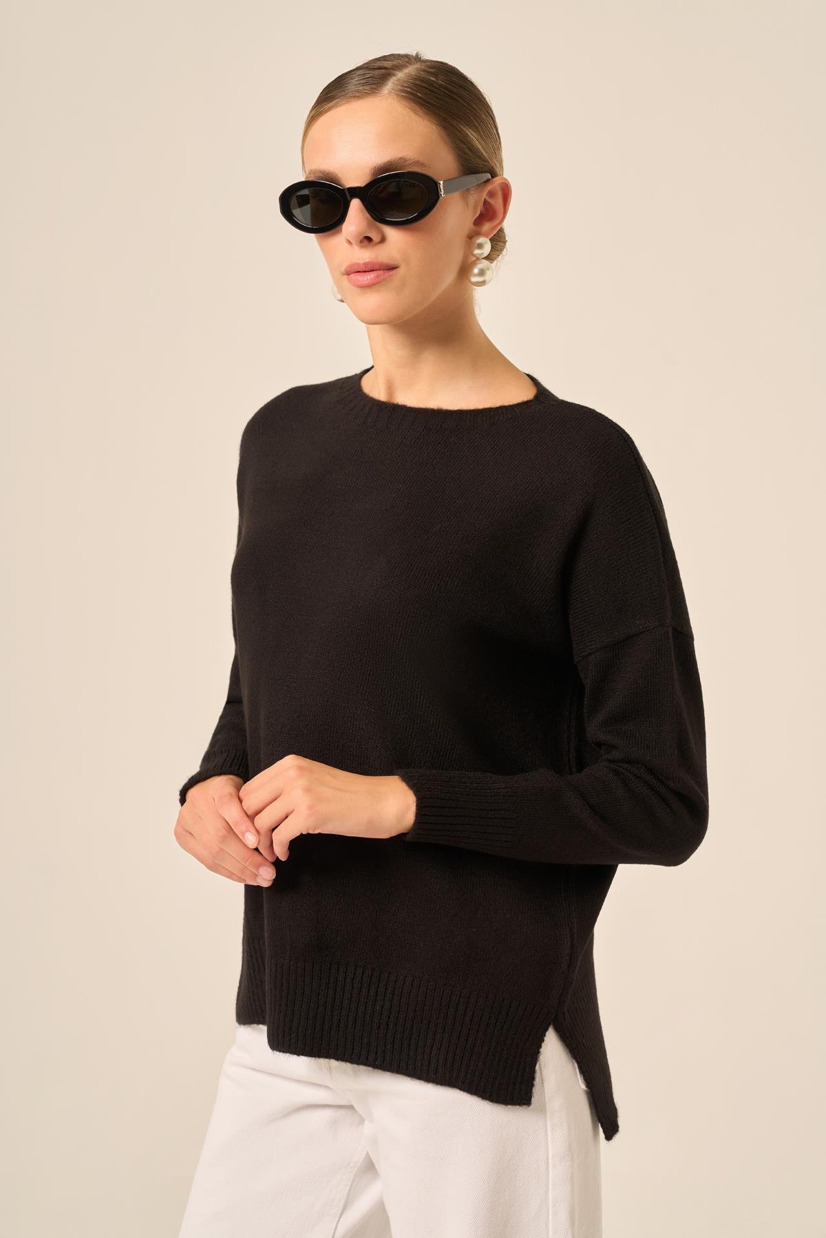 FTZ Women Kadın Şardon Kazak  Siyah 25215